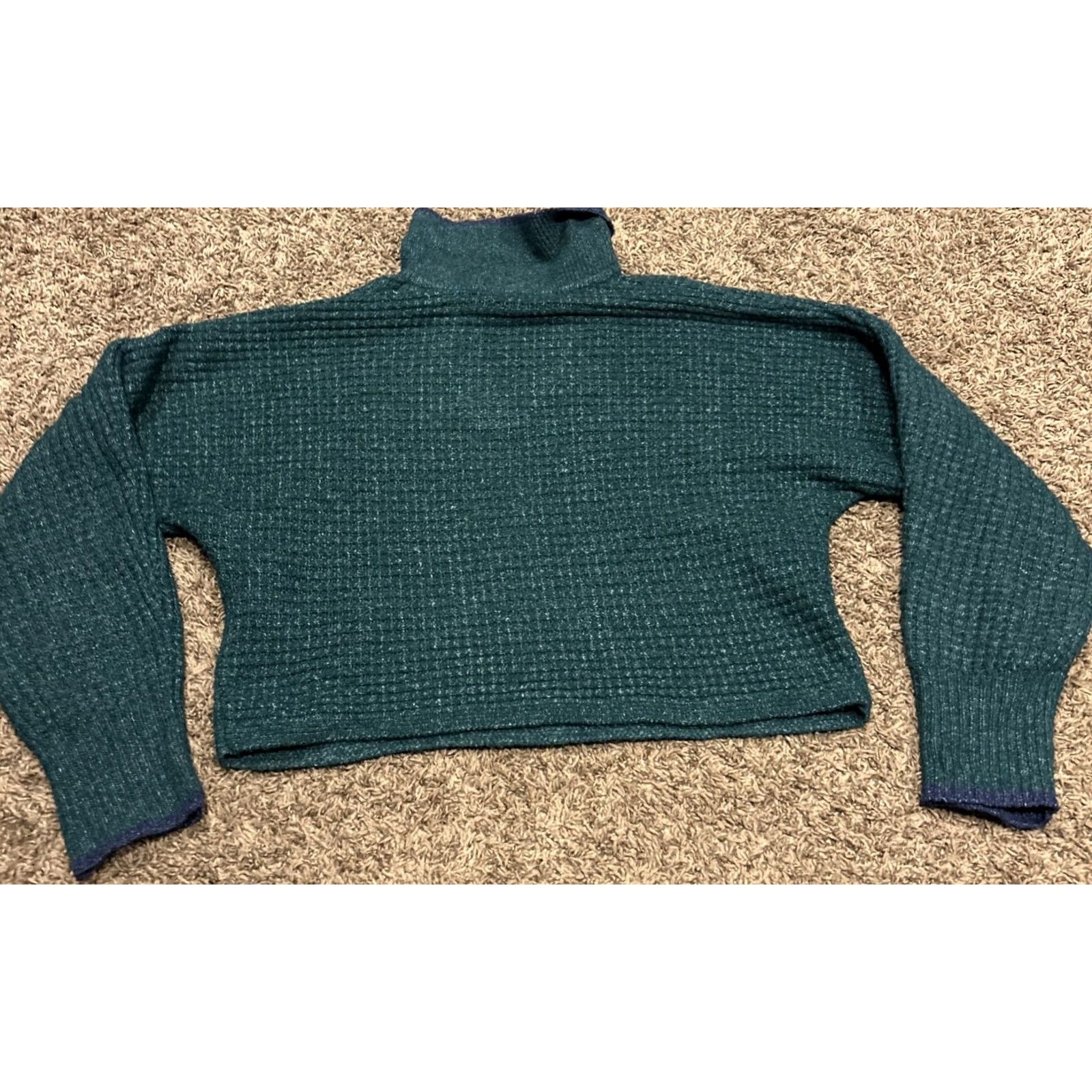 Vintage SO Sweater Crop Green Size S Polyester Blend B22 Size S / US 4 / IT 40 - 3 Thumbnail