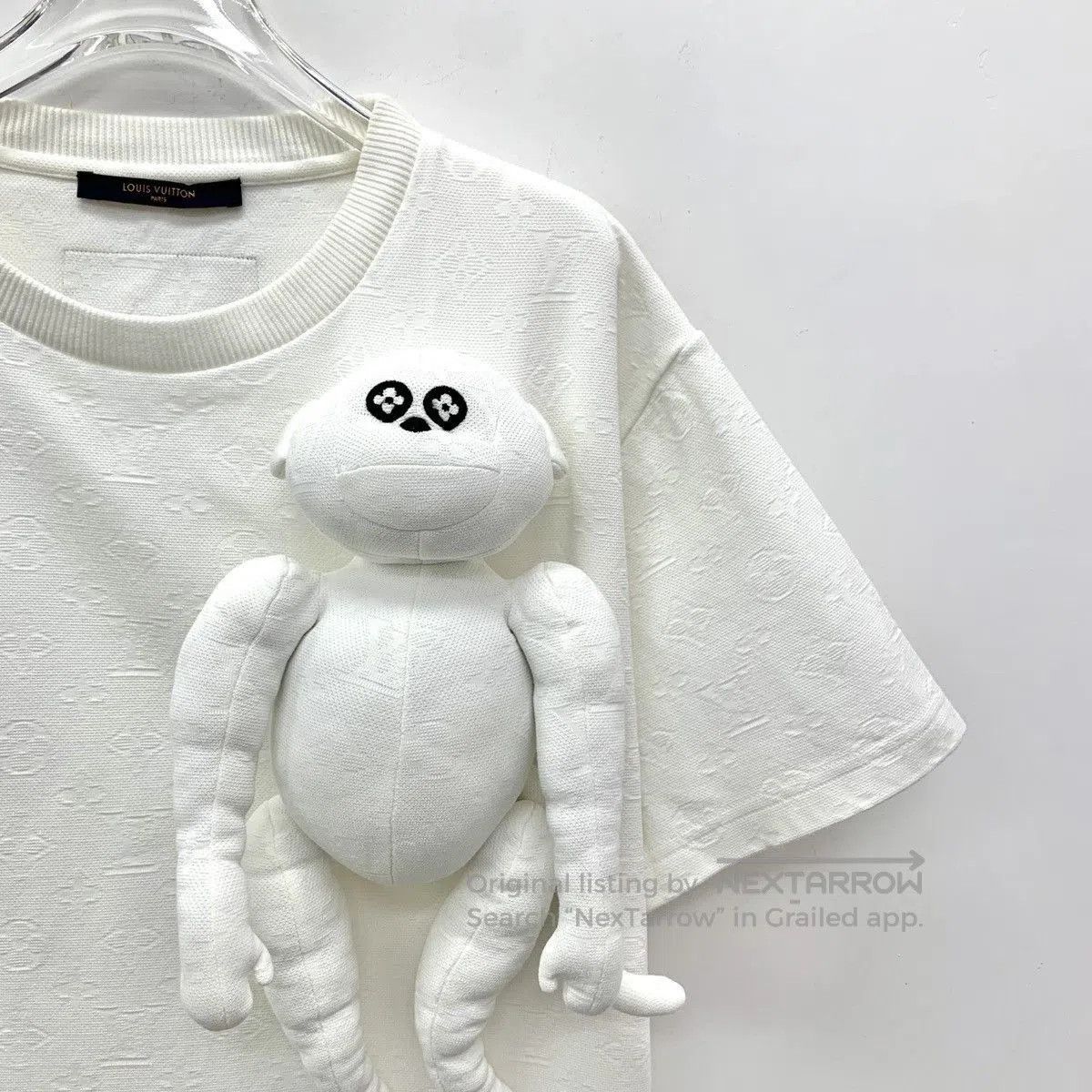 Louis Vuitton White Textured Short. Size US L / EU 52-54 / 3 - 3 Thumbnail