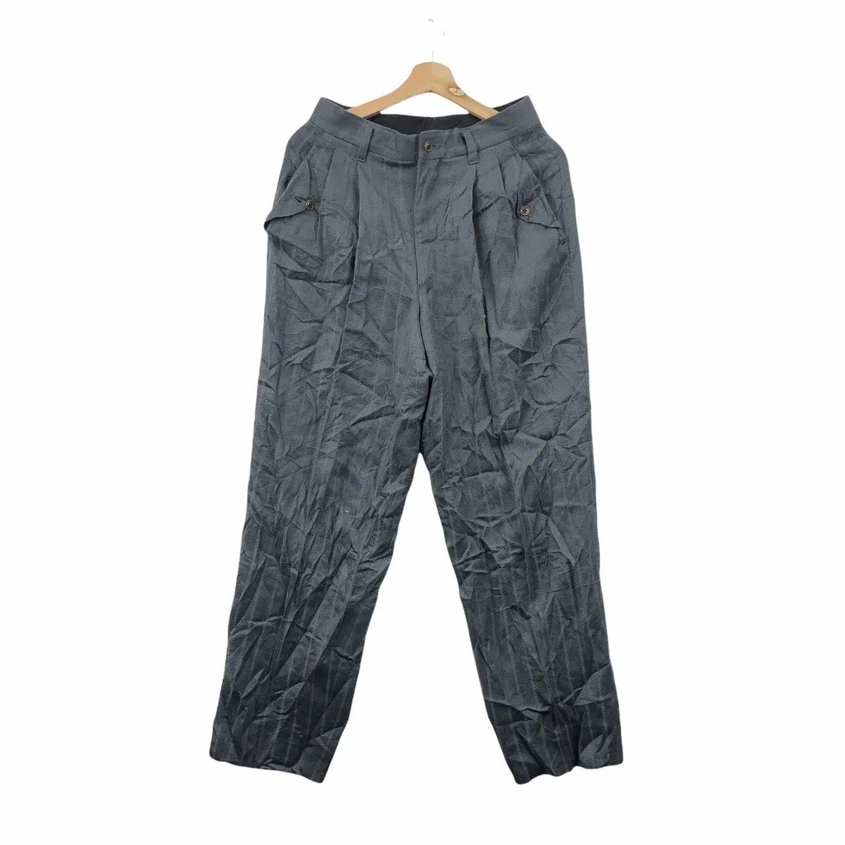 Japanese Brand MASAYUKI ABO Pour Homme Made In Japan Striped Casual Pant Size US 30 / EU 46 - 1 Thumbnail