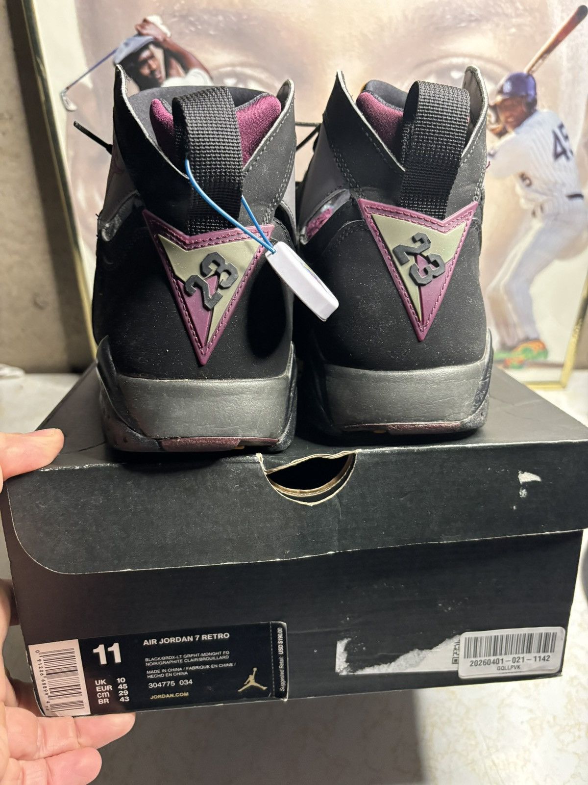 Jordan Brand Air Jordan 7 Retro Bordeaux Size US 11 / EU 44 - 7 Thumbnail