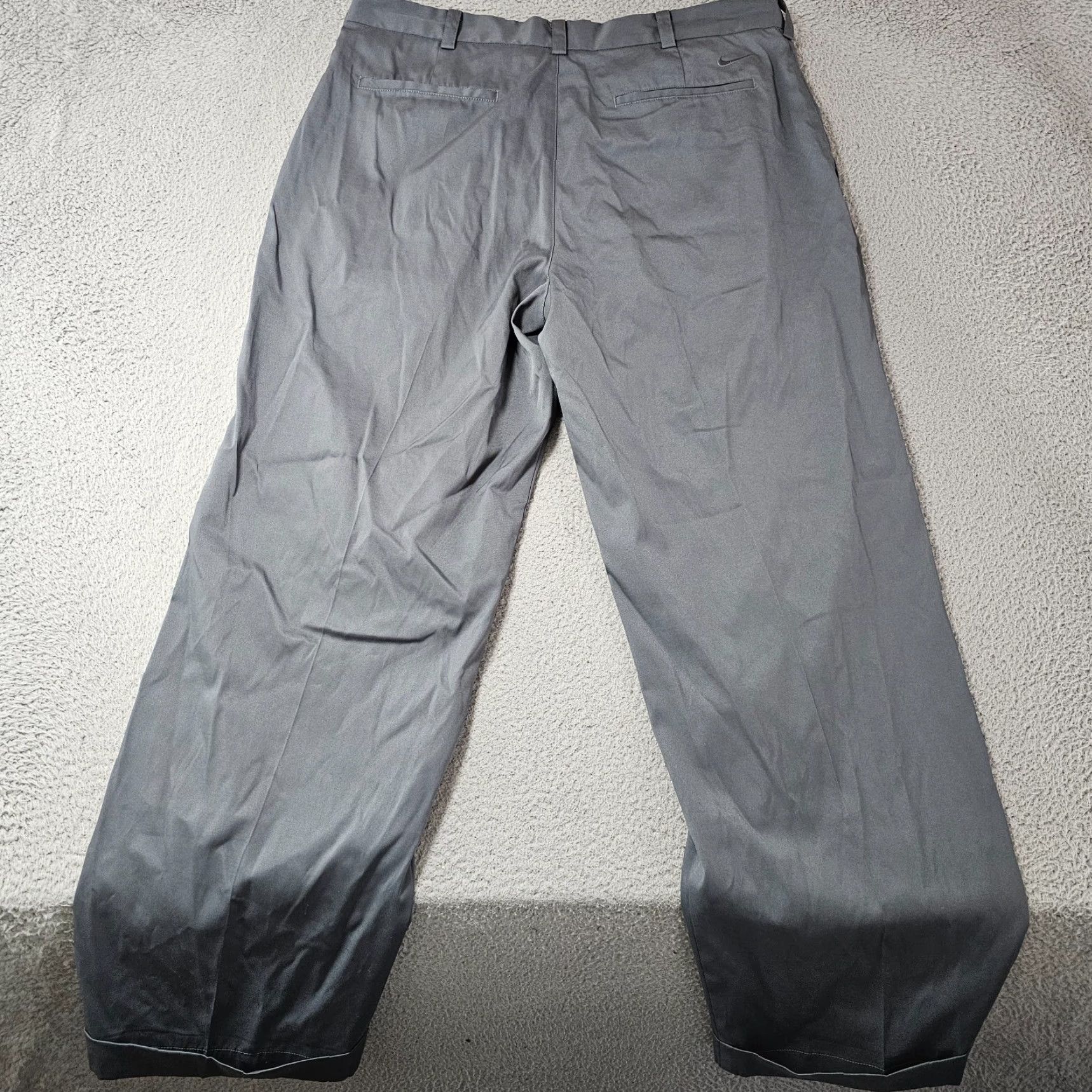 Nike Nike Golf Tour Performance DriFit Pants Mens 34x30 Grey Straight Pleated Cuffed Size US 34 / EU 50 - 7 Thumbnail