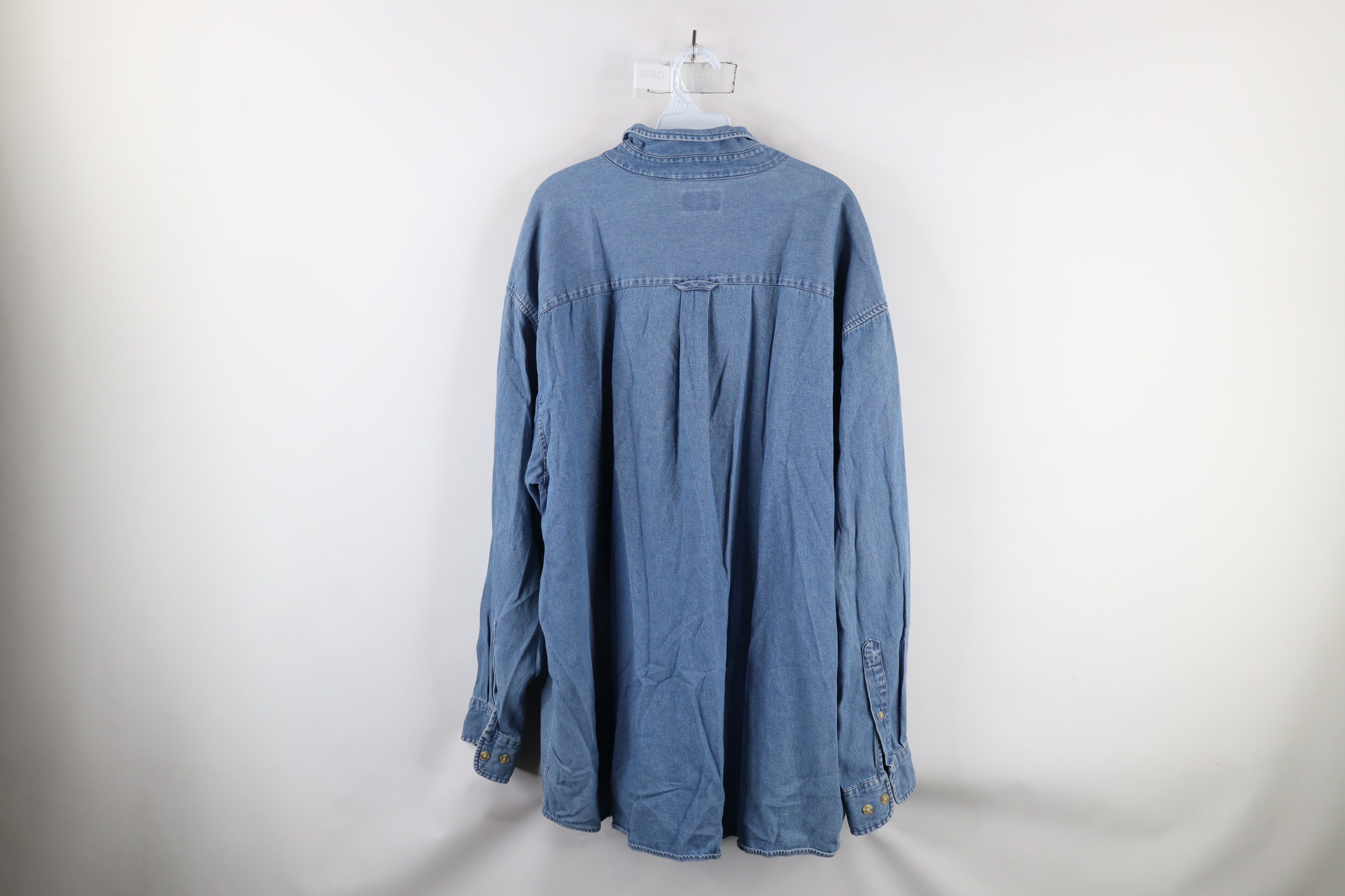 Vintage Vintage 90s Streetwear Denim Jean Collared Button Down Shirt Size US XXL / EU 58 / 5 - 11 Thumbnail