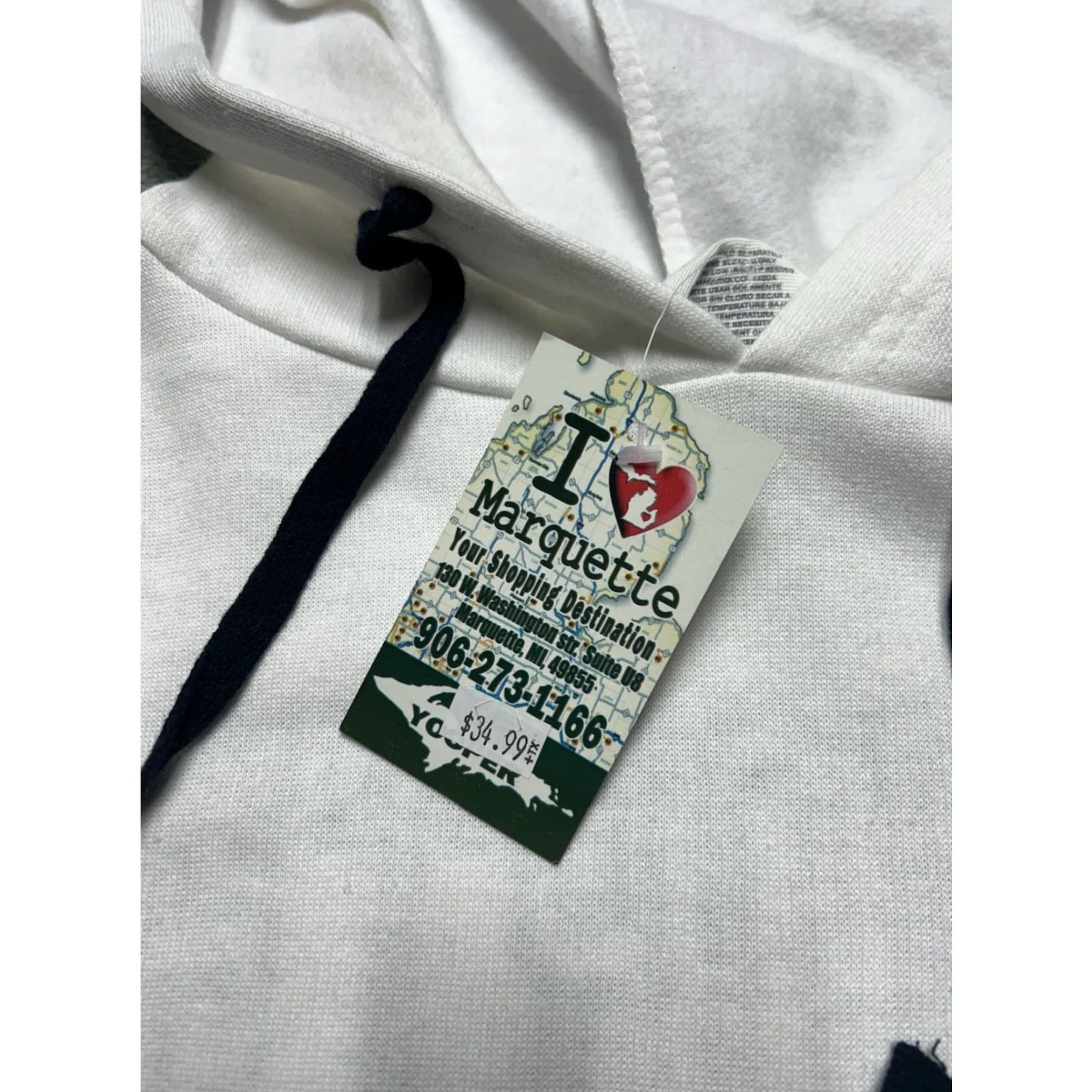 Vintage VINTAGE NWT pullover hoodie sweatshirt up north Marquette Michigan moose DEADSTOCK Med Size M / US 6-8 / IT 42-44 - 6 Thumbnail