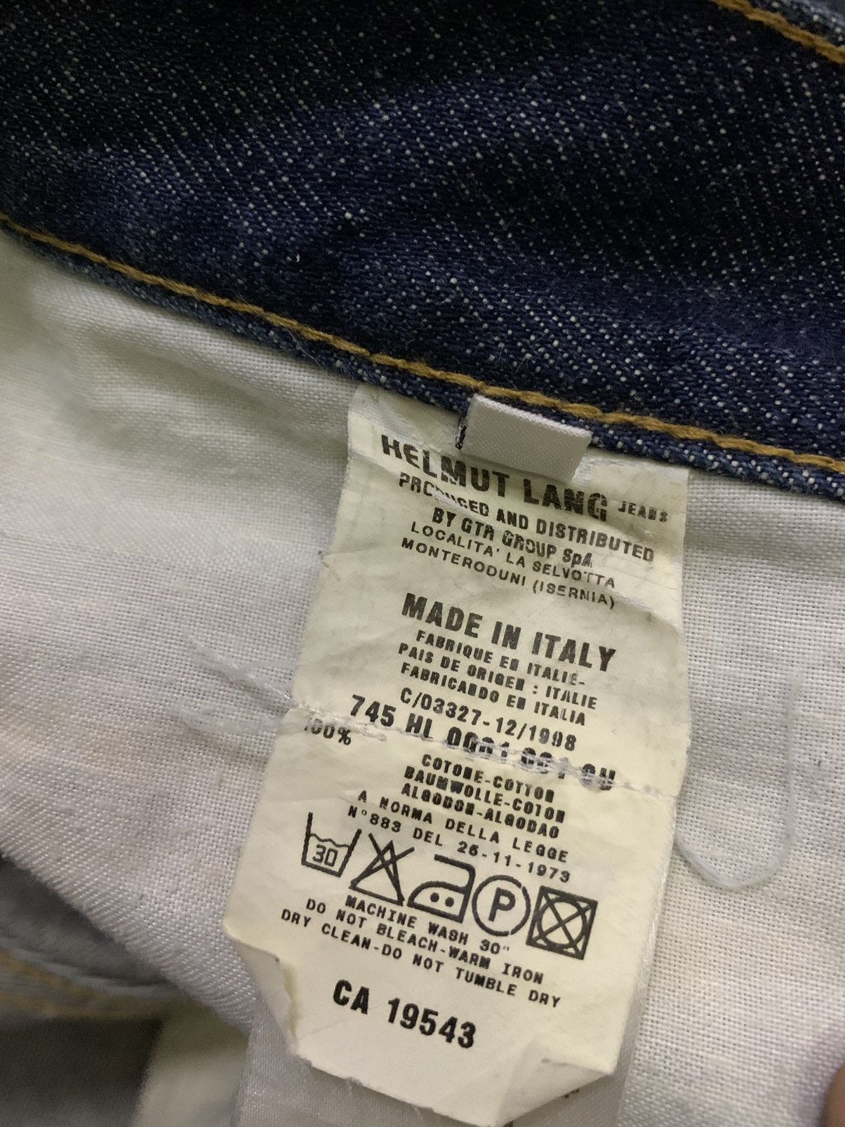 Helmut Lang 💥Avant Garde Vintage 90s Helmut Lang Classic Denim Size US 30 / EU 46 - 9 Thumbnail