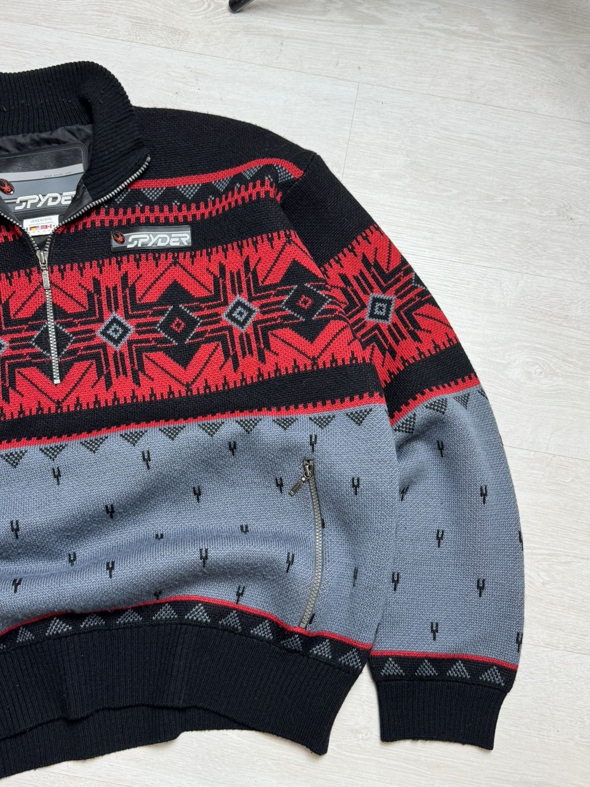 Spyder × Vintage Spyder Vintage Fleece Zip Sweater Big Logo Oversized Y2K Size US XL / EU 56 / 4 - 4 Thumbnail