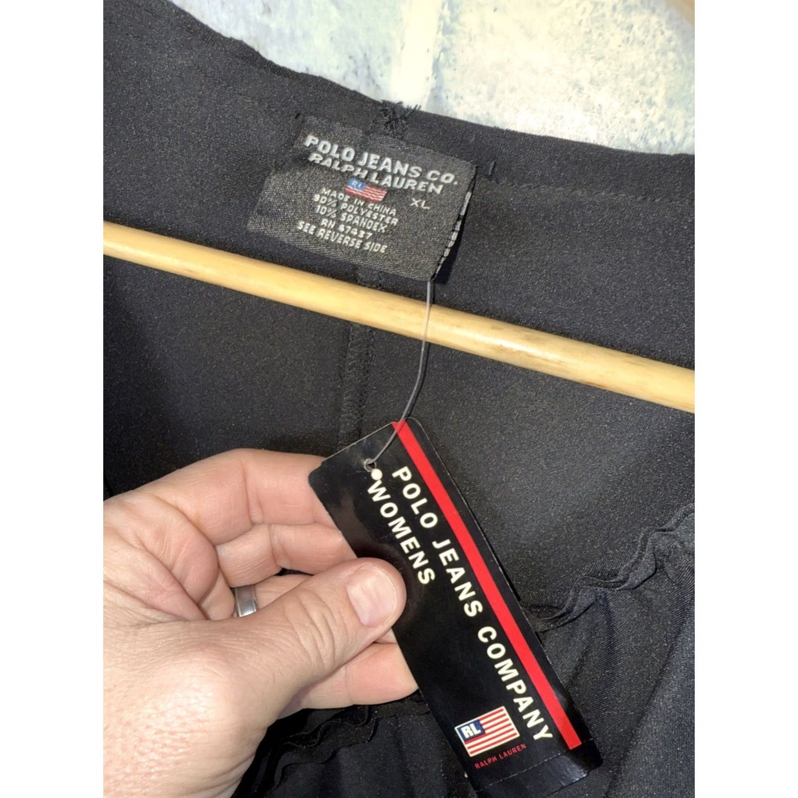 Ralph Lauren NWT Polo Jeans Co Ralph Lauren Biker Ball Stretchy Black Dress Womens XL Size 40" / US 18 - 4 Thumbnail