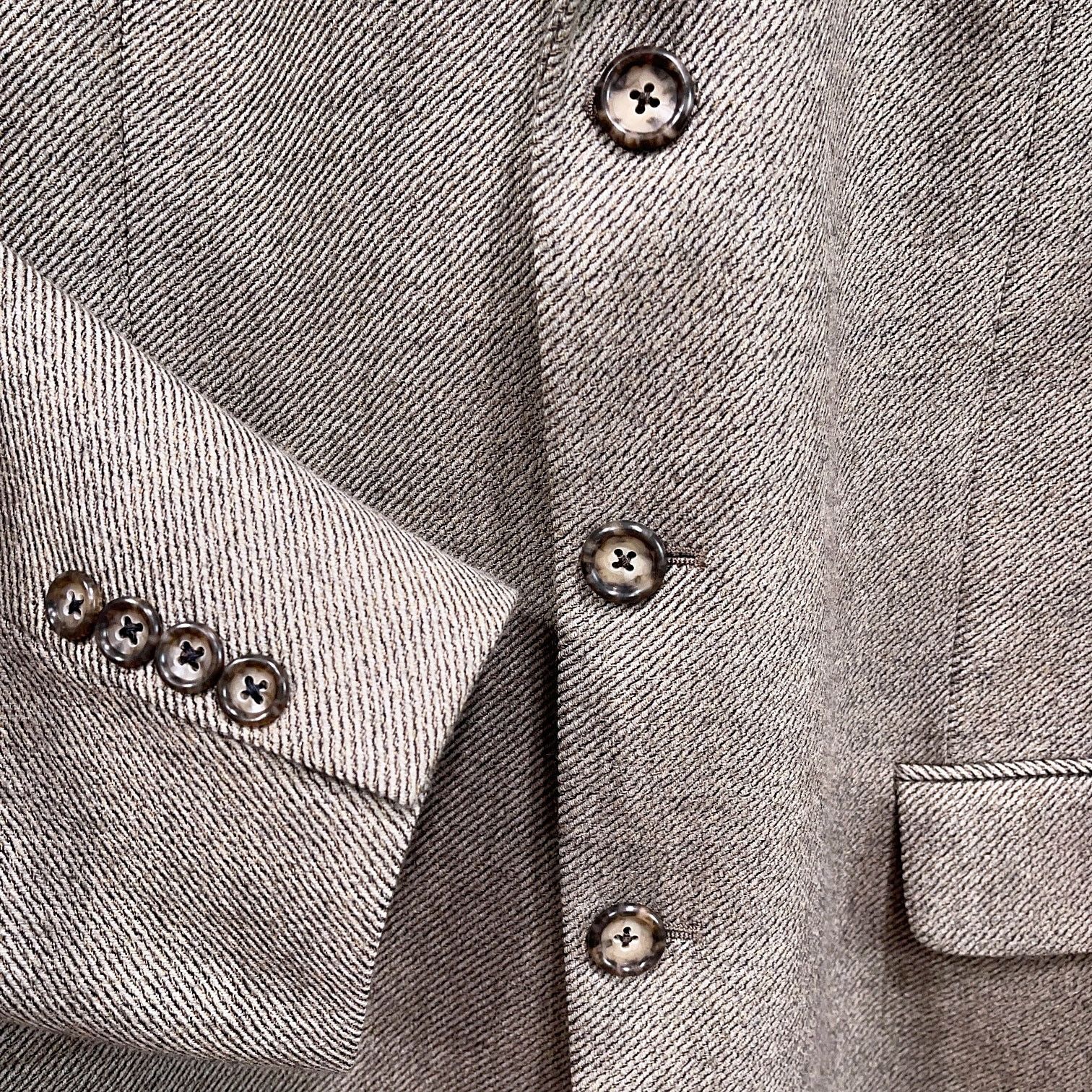 Jack Victor Jack Victor Tweed Wool Sport Coat Jacket Taupe Brown Two 42R Size 42R - 3 Thumbnail