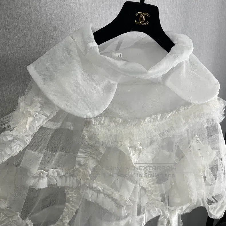 Comme des Garcons Comme Des Garcons White Lace Shawl Capelet Size M / US 6-8 / IT 42-44 - 9 Thumbnail