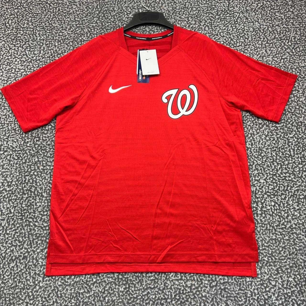 Nike Nike Dri-Fit Shirt Men Washington Nationals V Neck New L Size US L / EU 52-54 / 3 - 1 Thumbnail