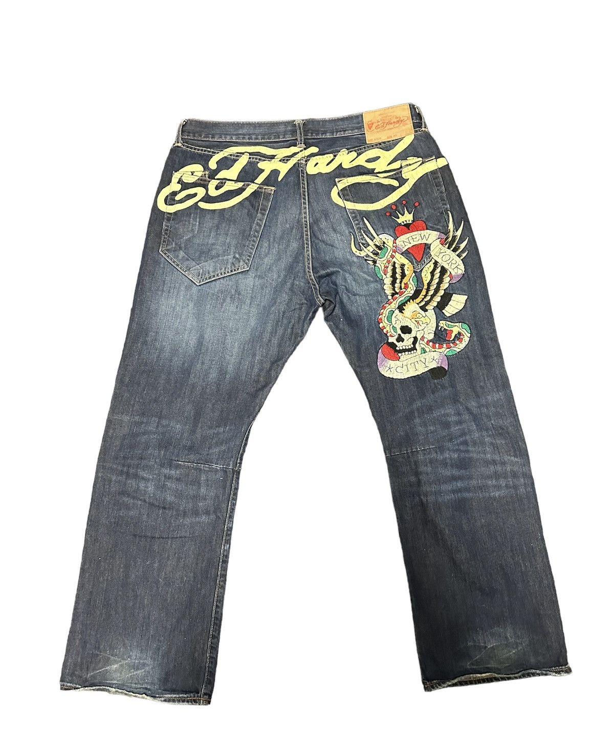 image of Christian Audigier x Ed Hardy Vintage Ed Hardy Jeans in Denim, Men's (Size 40)