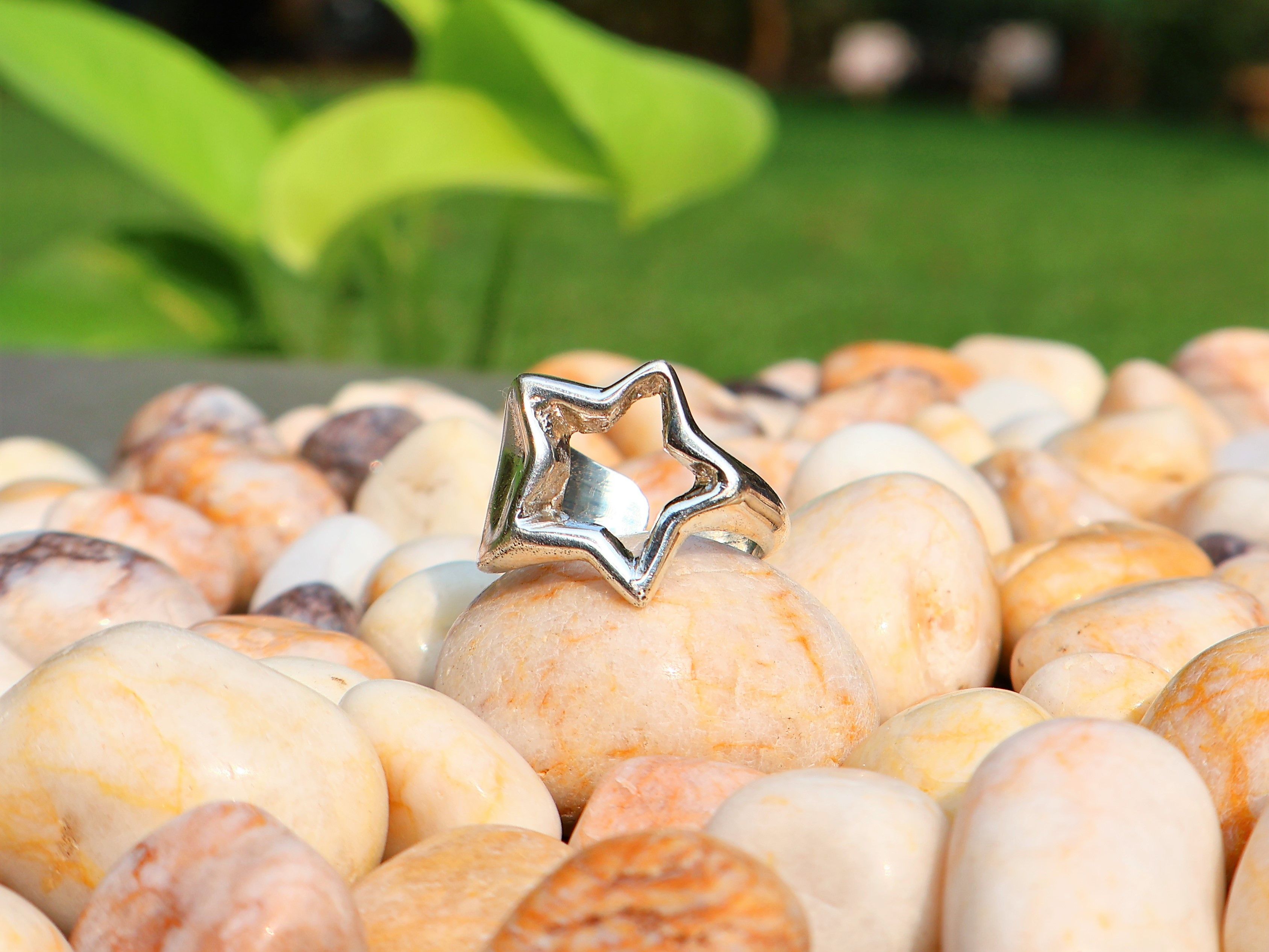 Handmade Star Ring, Statement Chunky Ring, Handmade Sterling Silver, Size ONE SIZE - 1 Thumbnail