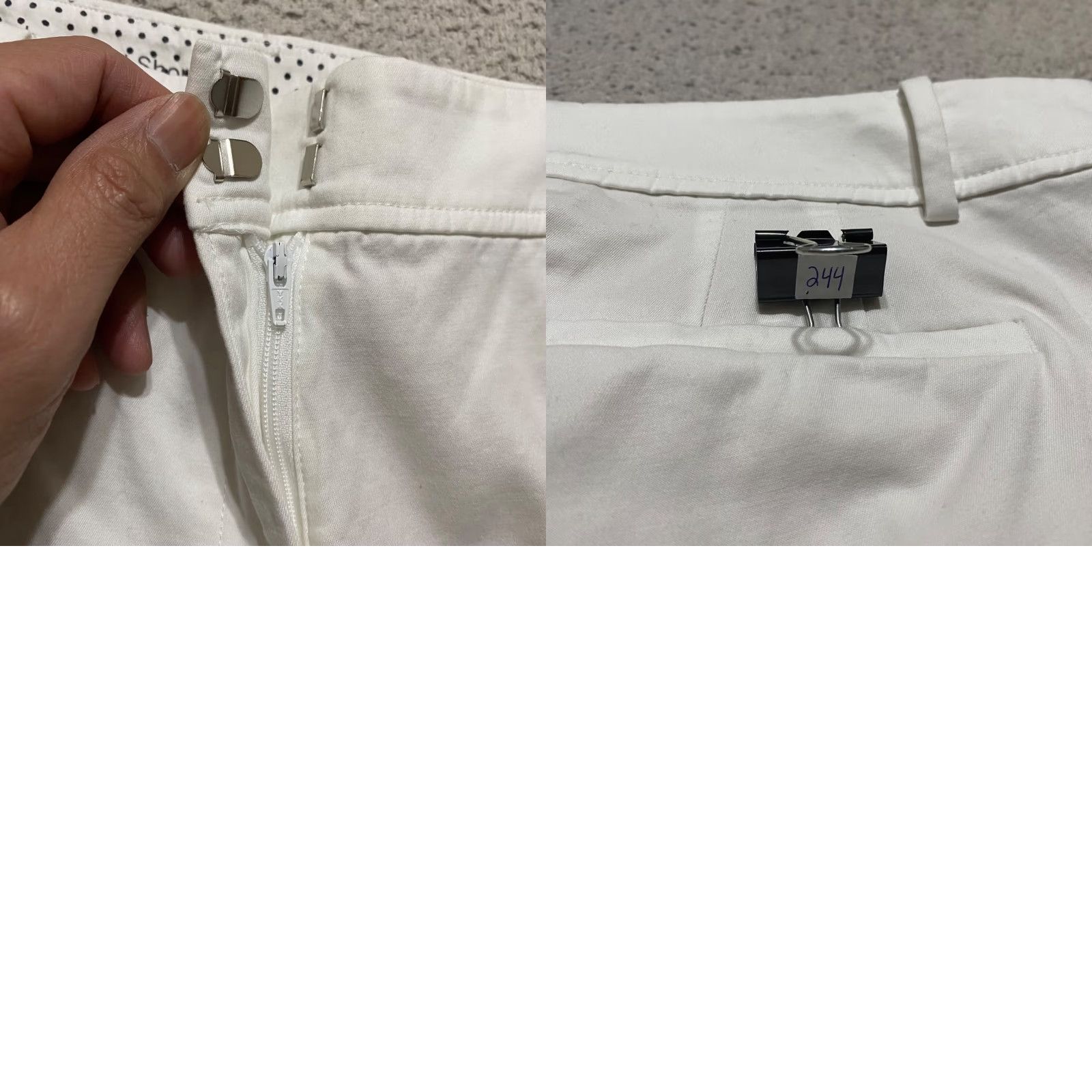 Talbots Talbots Womens 12P Shorts White Chino Bermuda Outdoor Walking Petite High Rise Flats Front Pockets Casual Travel Mens Womens Boys Girls Size 34" / US 12 / IT 48 - 8 Thumbnail