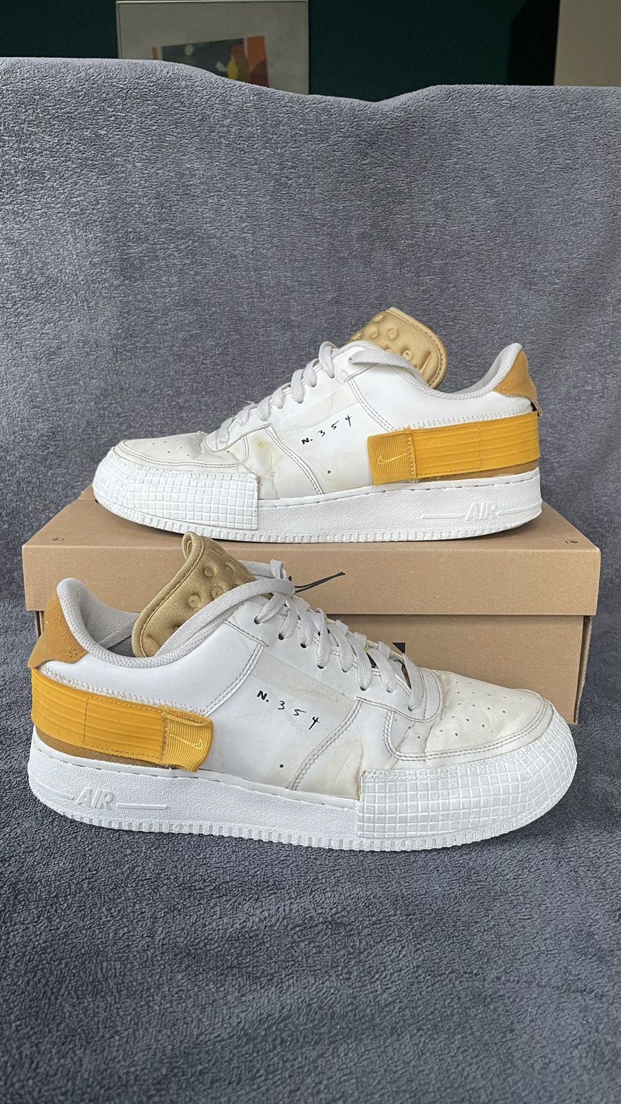 Nike Air Force 1 Low Type White Gold