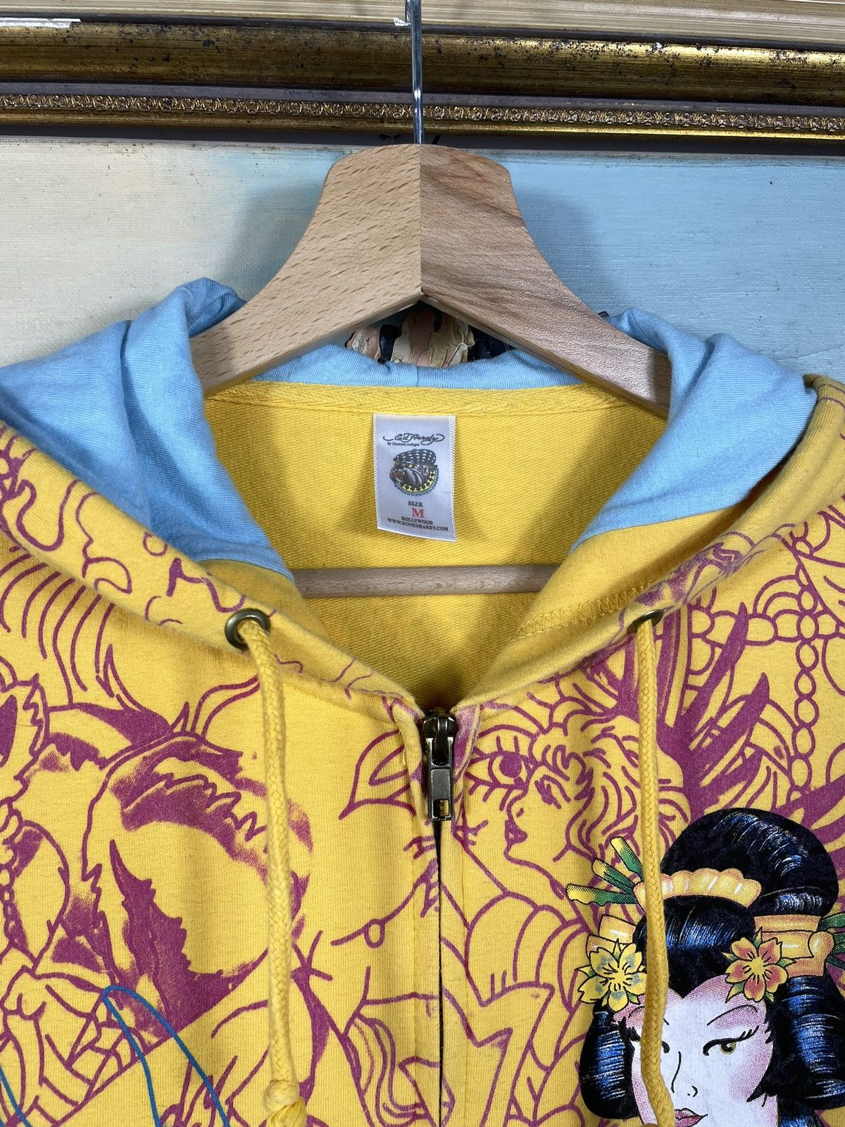Christian Audigier Ed Hardy Retro 00s Hoodie With Crystals Affliction Grunge Size M / US 6-8 / IT 42-44 - 7 Thumbnail