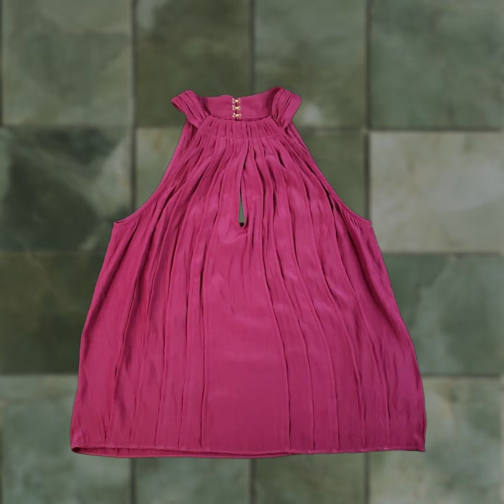 Ramy Brook Ramy Brook Blouse Women's Small Purple Pleated Halter Neck Top NWT Size S / US 4 / IT 40 - 1 Thumbnail