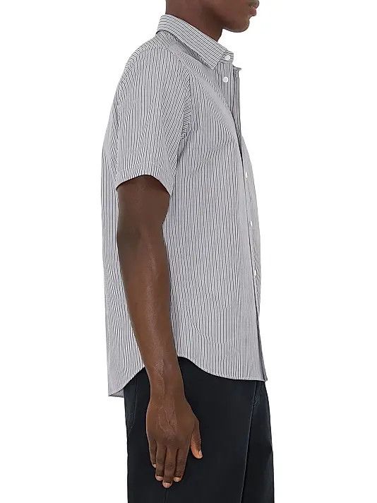Burberry os11x0326 Striped Short-Sleeve Shirt in Black/White Size US M / EU 48-50 / 2 - 4 Thumbnail
