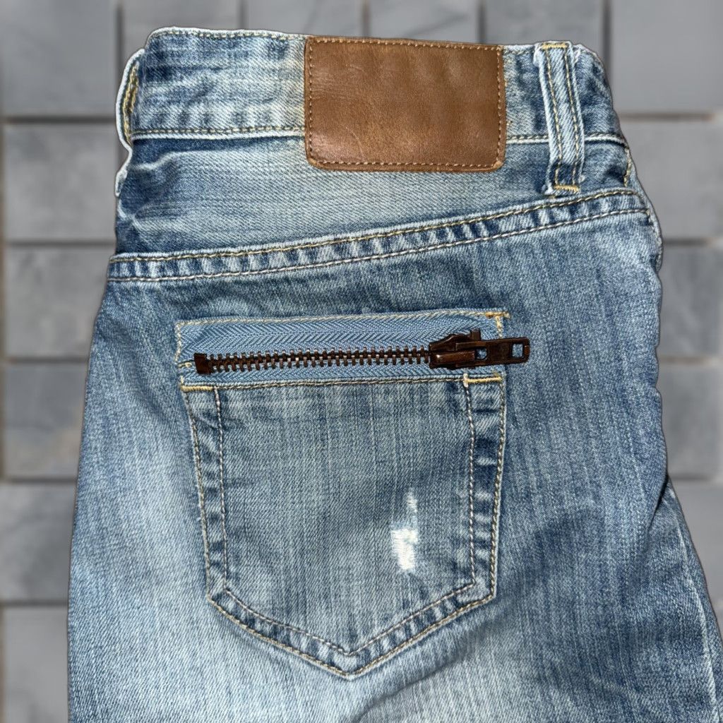 Denime VINTAGE Tout A Coup Distressed Denim Jeans 30x27 Blue Women Jeans Skinny 30 30x27 Regular Denim Distressed Blue Size 30" / US 8 / IT 44 - 1 Thumbnail