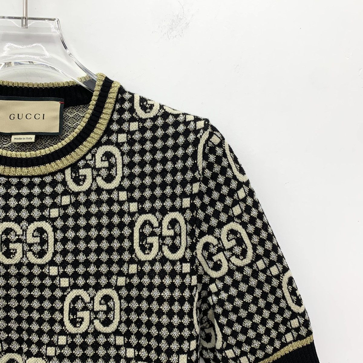Gucci Gucci Colorblock Logo All Over Print Wool Knit Sweater Size XS / US 0-2 / IT 36-38 - 3 Thumbnail
