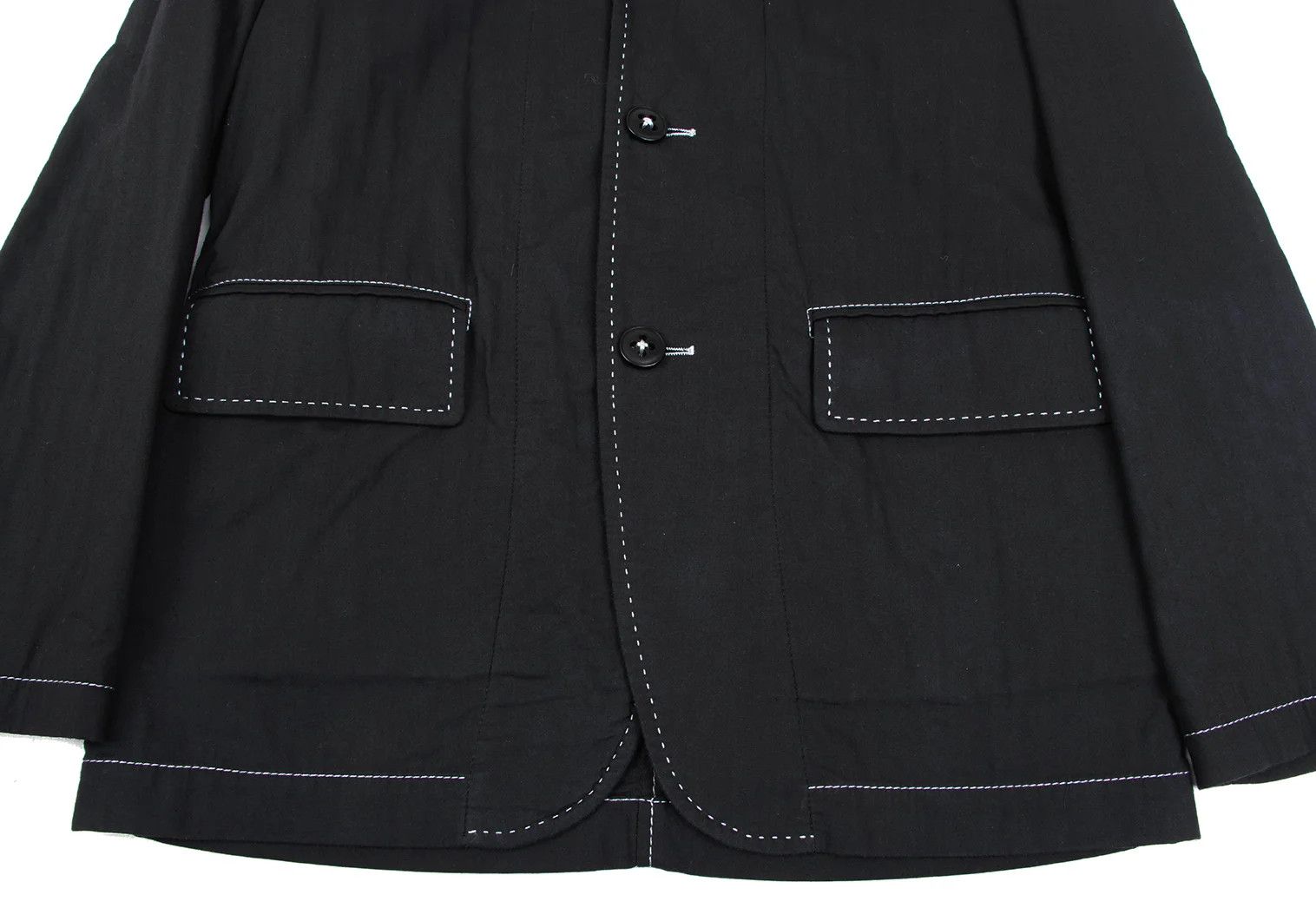 Ann Demeulemeester Cotton Stitch Design Jacket in Black, Size XS Size US XXS / EU 40 - 10 Thumbnail