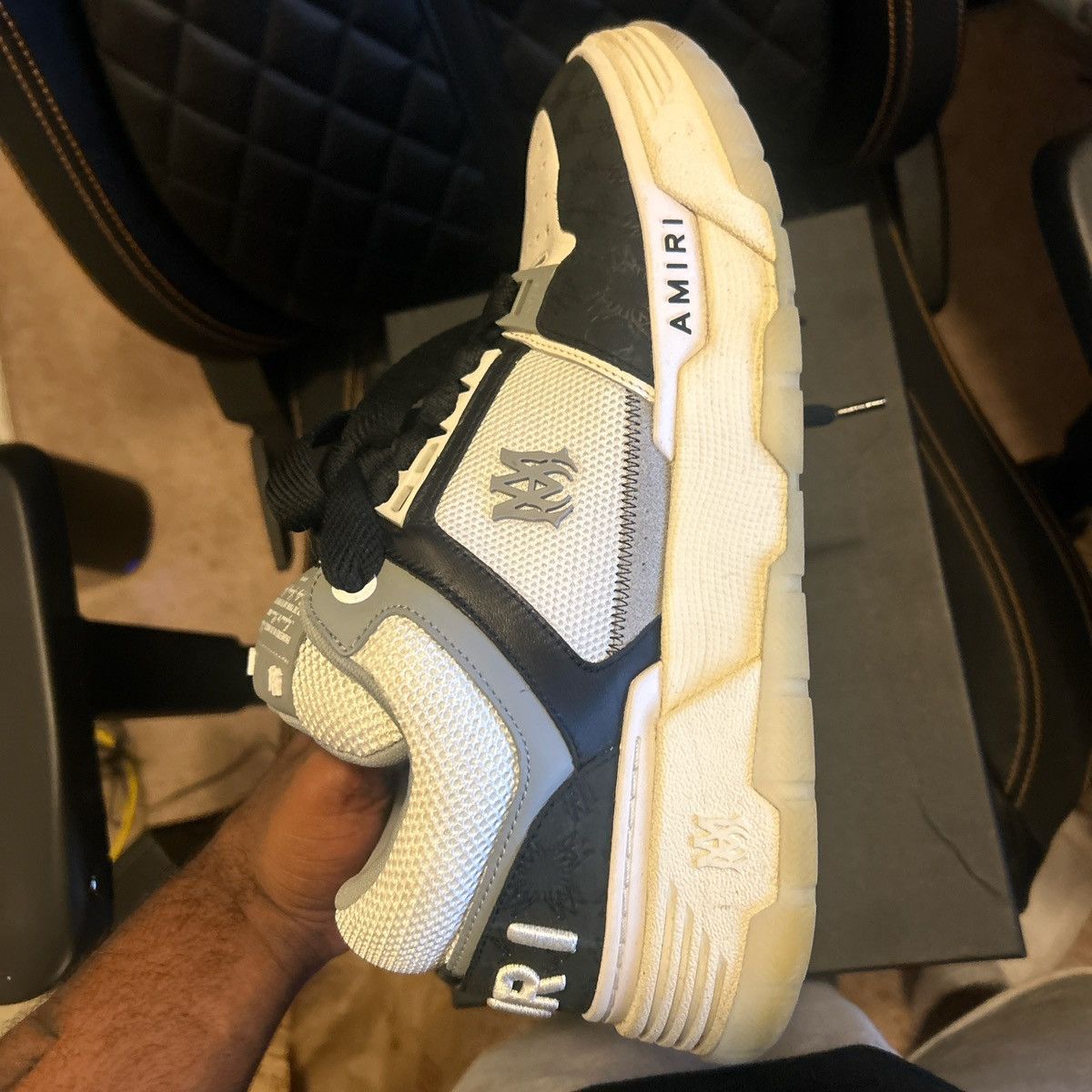 Amiri Amiri MA-1 black and white Size US 13 / EU 46 - 3 Thumbnail