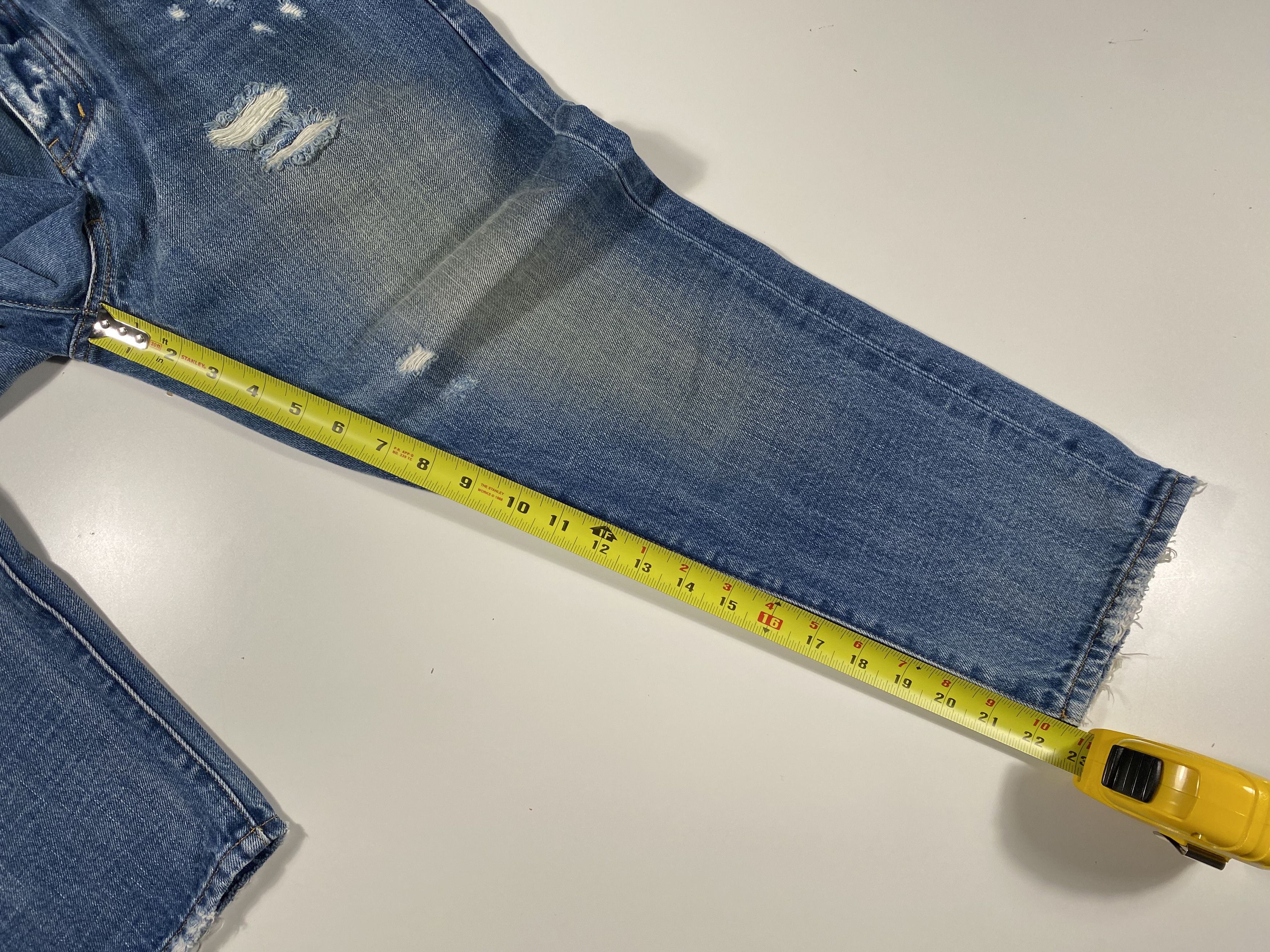 Purple Brand Purple Brand P-003 - Indigo Vintage Distressed crop 32x23 Size US 32 / EU 48 - 9 Thumbnail