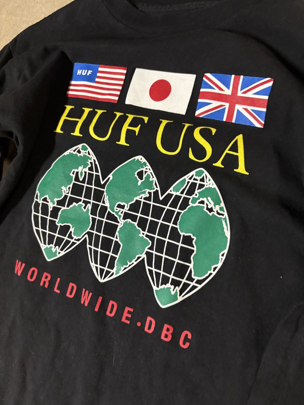 Huf Huf USA Worldwide Long Sleeve Black Size Small Size US S / EU 44-46 / 1 - 2 Thumbnail