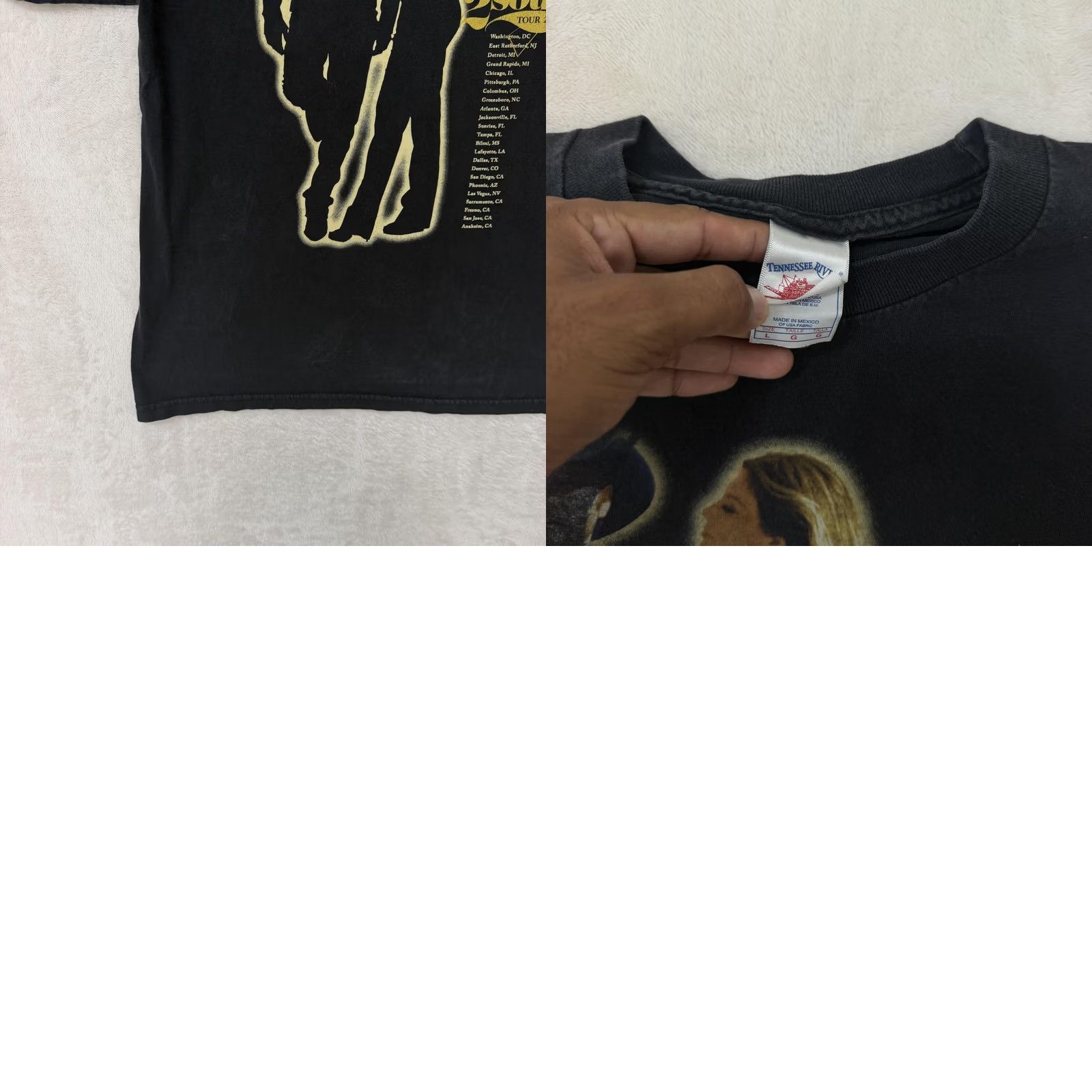Vintage VINTAGE Tim McGraw Faith Hill Soul2Soul Tour Shirt Mens Large Black Double Sided Size US L / EU 52-54 / 3 - 10 Thumbnail