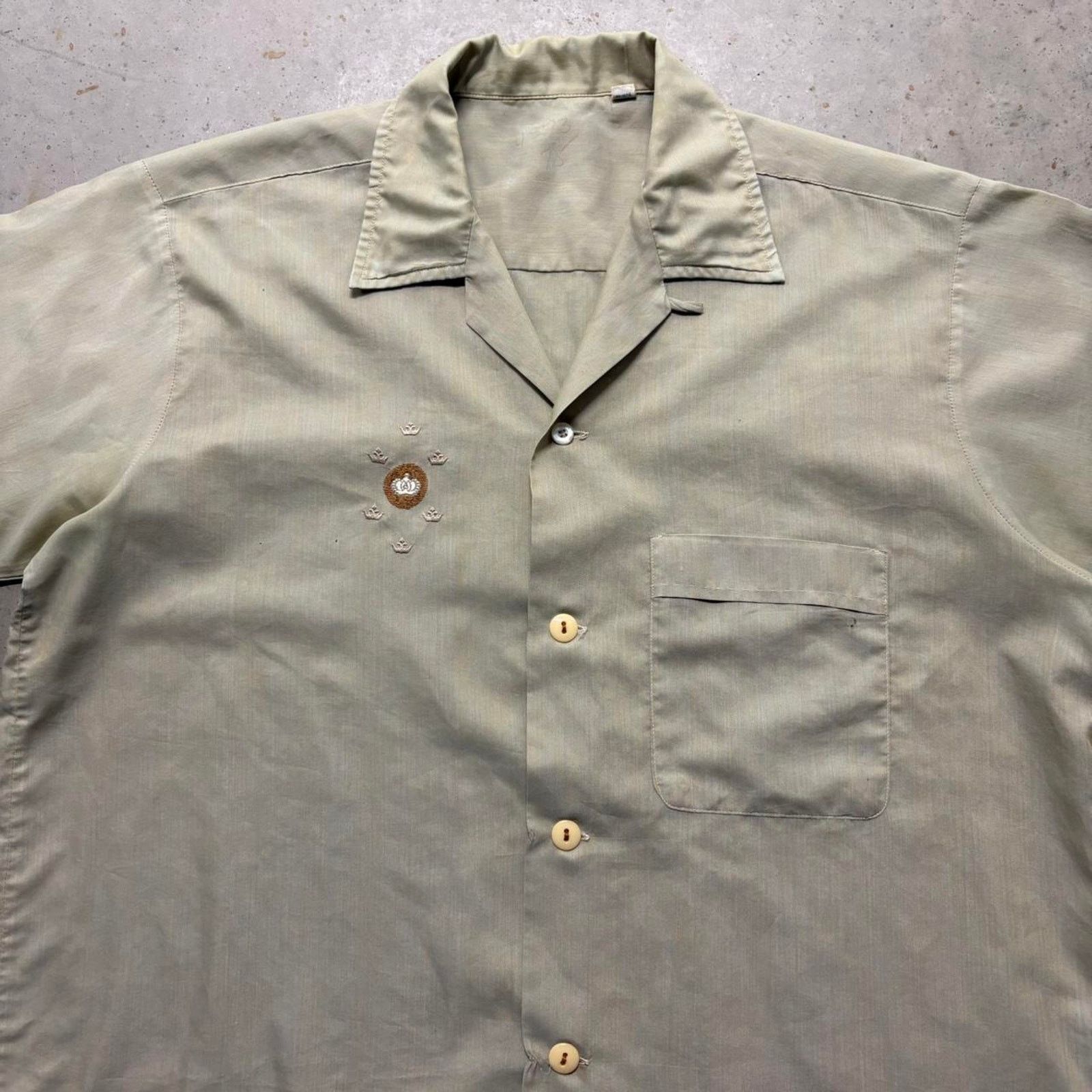 Japanese Brand × Vintage Crazy Vintage 60s Loop Collar Embroidered Button Up Shirt Size US M / EU 48-50 / 2 - 3 Thumbnail