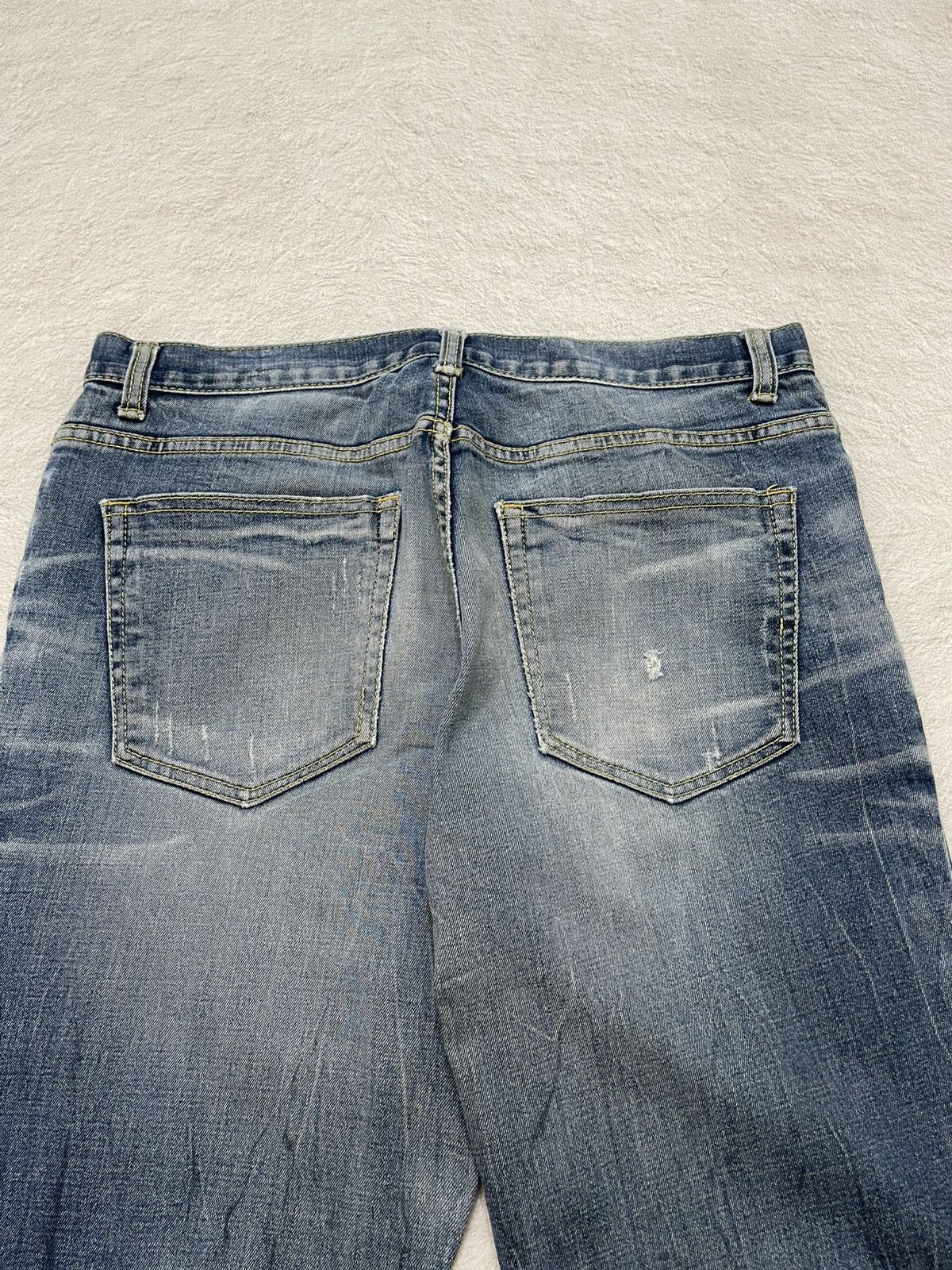 Japanese Brand 2000s Diesel Flare Denim Ripped Jeans Wash Y2K Japan Size US 31 - 11 Thumbnail