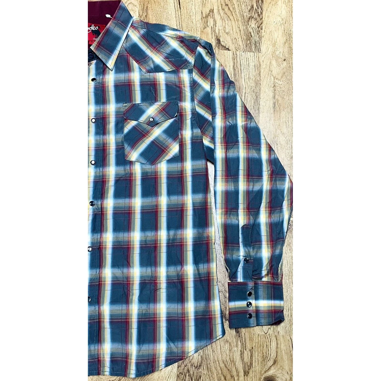 Vintage VINTAGE Rodeo Button-Up Plaid Shirt XL Mens Long Sleeve Western Wear Size US XL / EU 56 / 4 - 2 Thumbnail