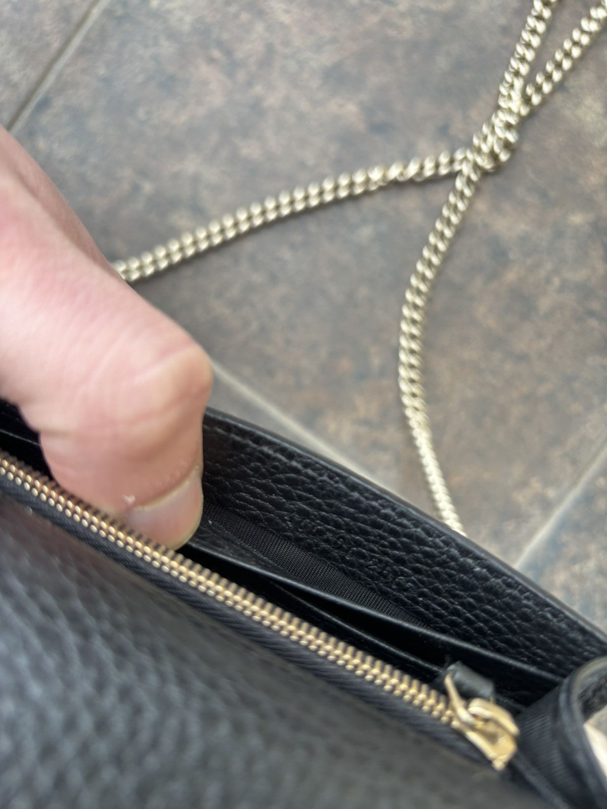 Gucci RARE! Gucci Chain Gg Mini with Detachable Strap Leather Bag Size ONE SIZE - 5 Thumbnail