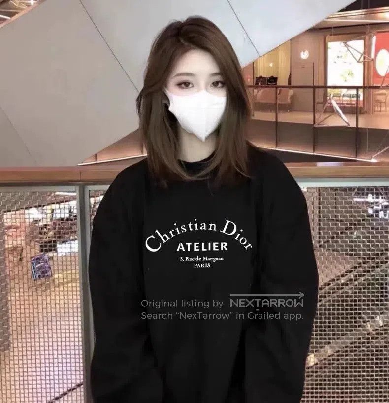 Dior Dior Black logo letter printed wool round-neck long-sleeve Size US M / EU 48-50 / 2 - 9 Thumbnail