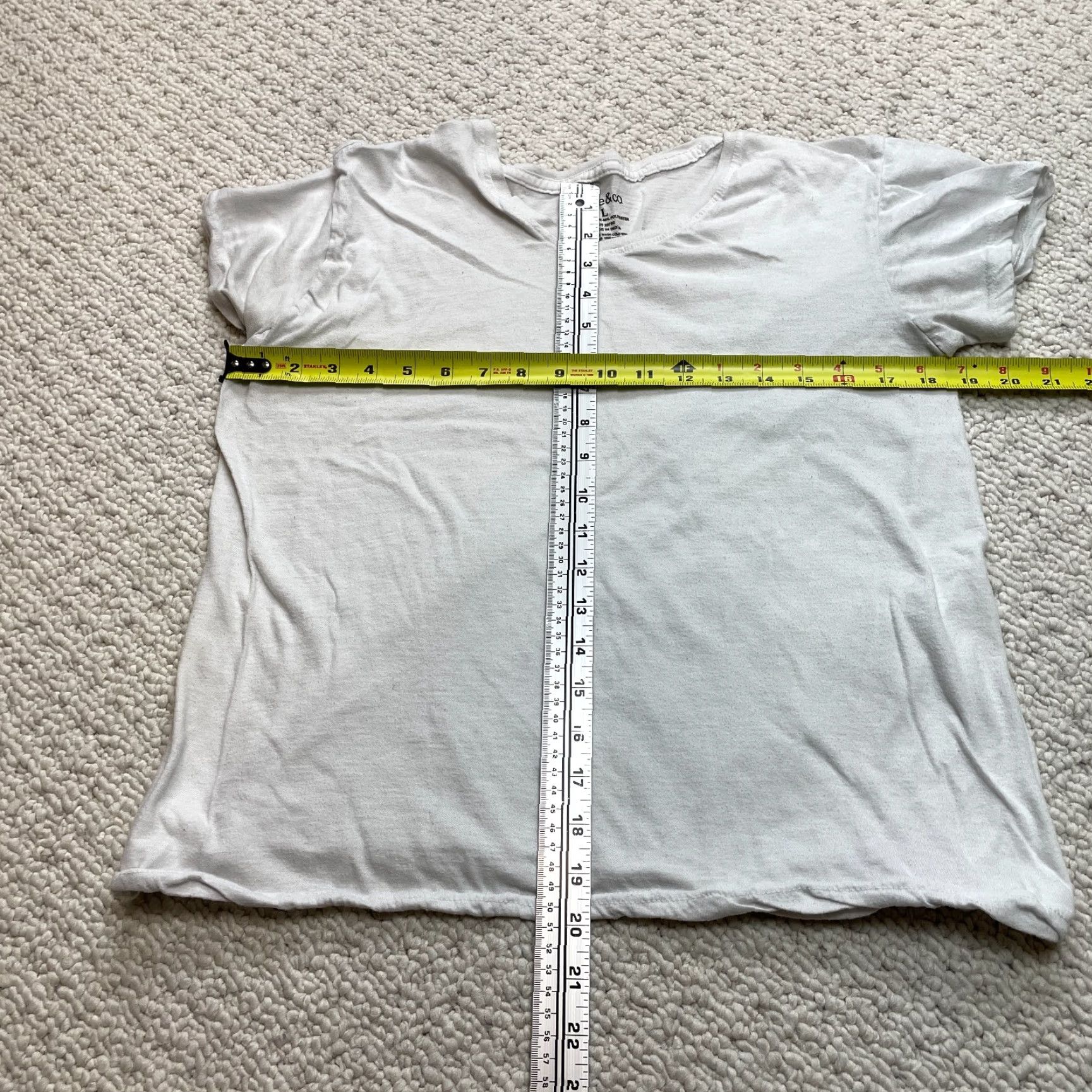 Vintage Jake & co Shirt Womens Large White Short Sleeve V Neck Basic Casual Top Ladies Size L / US 10 / IT 46 - 4 Thumbnail