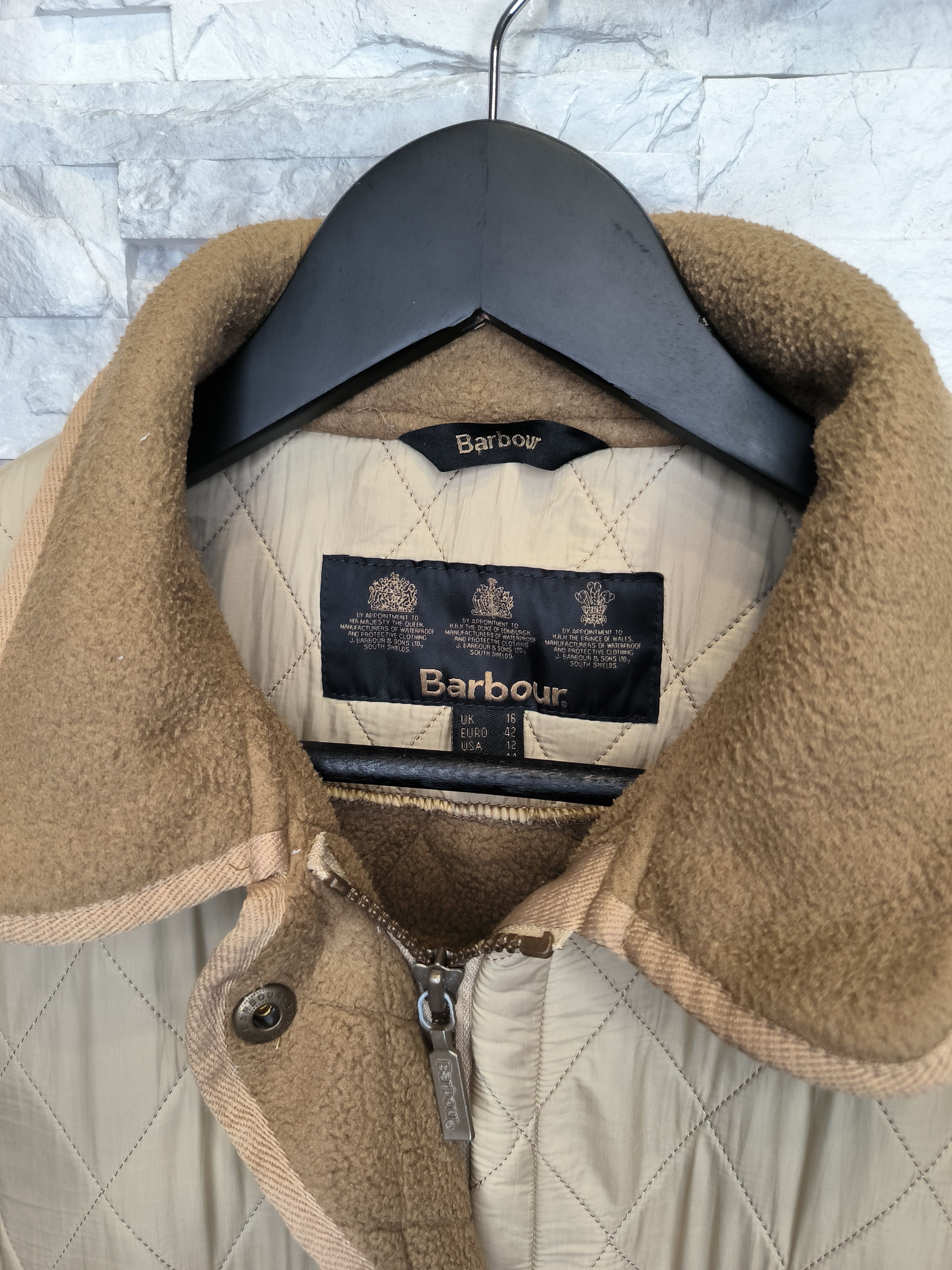 Barbour Barbour Jacket Logo Beige Vintage Polarquilt Size L / US 10 / IT 46 - 5 Thumbnail