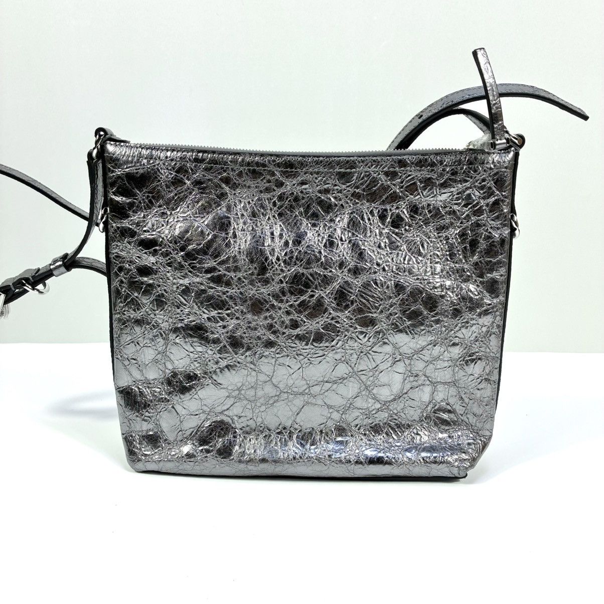 Givenchy Givenchy Small Voyou Laminated Leather Crossbody Bag Silver Size ONE SIZE - 19 Thumbnail