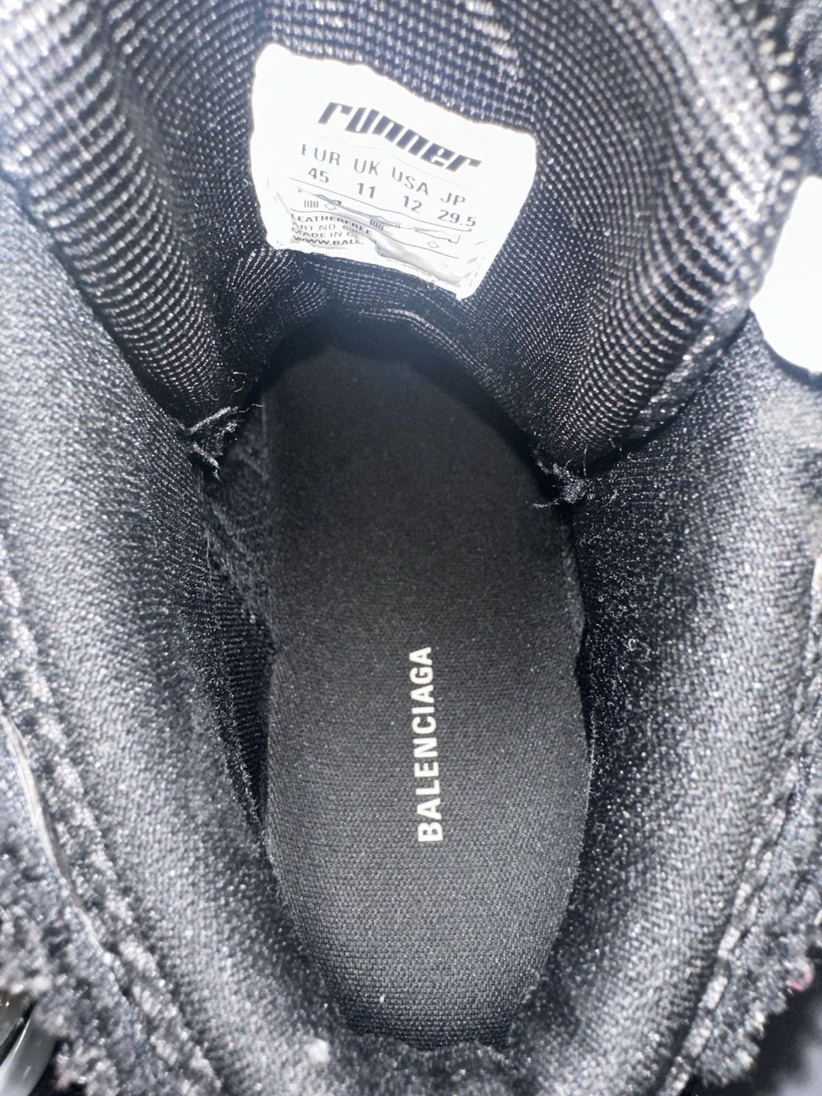 Balenciaga Balenciaga High Top Runner Sneakers Size US 12 / EU 45 - 10 Thumbnail