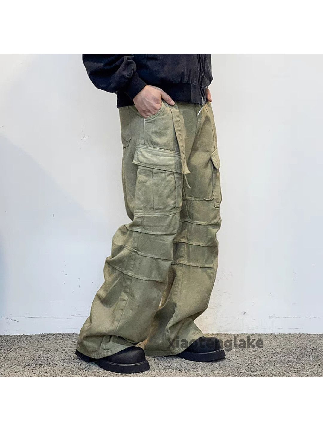 Designer × Japanese Brand × Vintage washed faded punk grunge loose baggy cargo pants Size US 32 / EU 48 - 3 Thumbnail