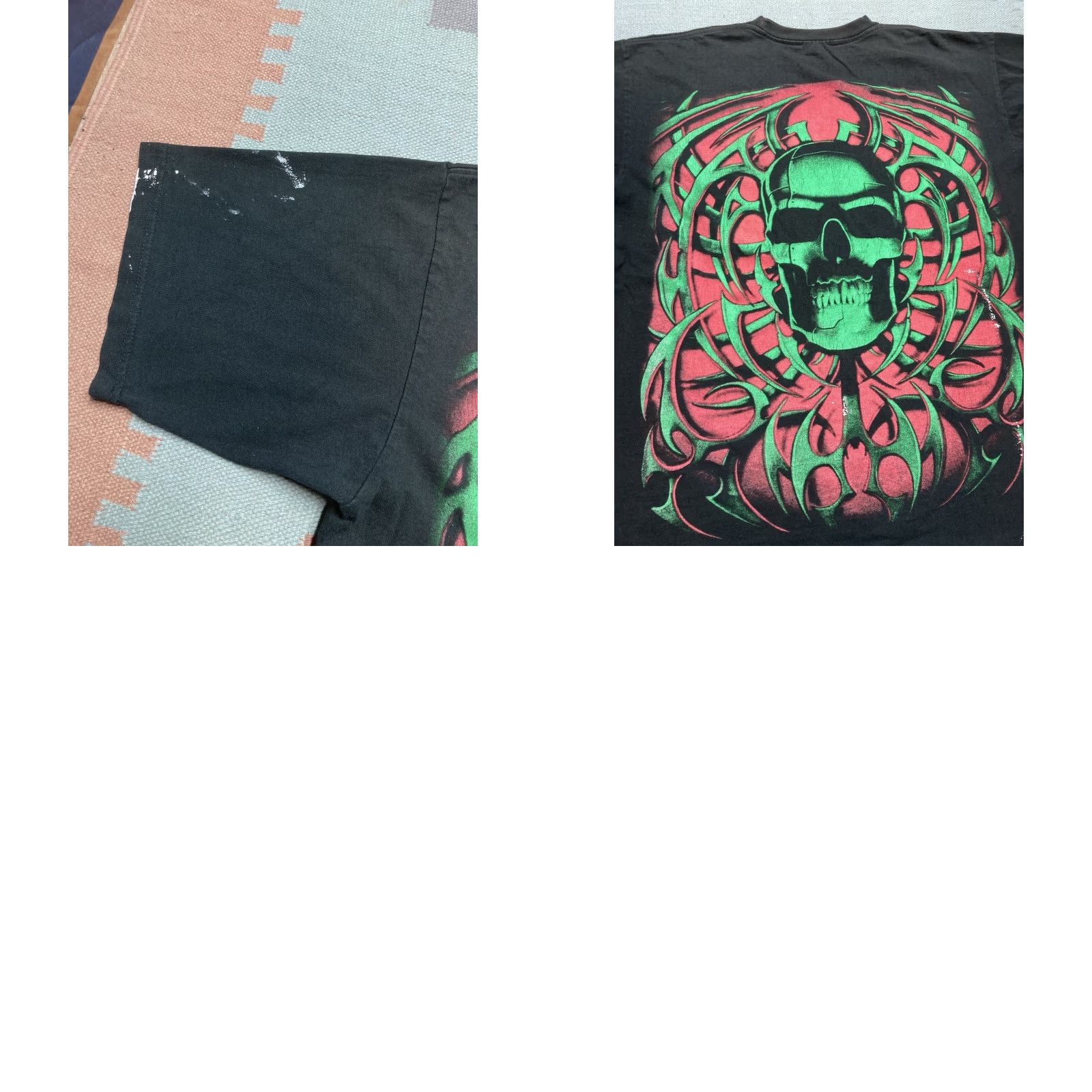 Doublet VINTAGE 90s Tribal T-Shirt Skull Tribal Grunge Black Double-Sided 2XL Men Size US XXL / EU 58 / 5 - 9 Thumbnail