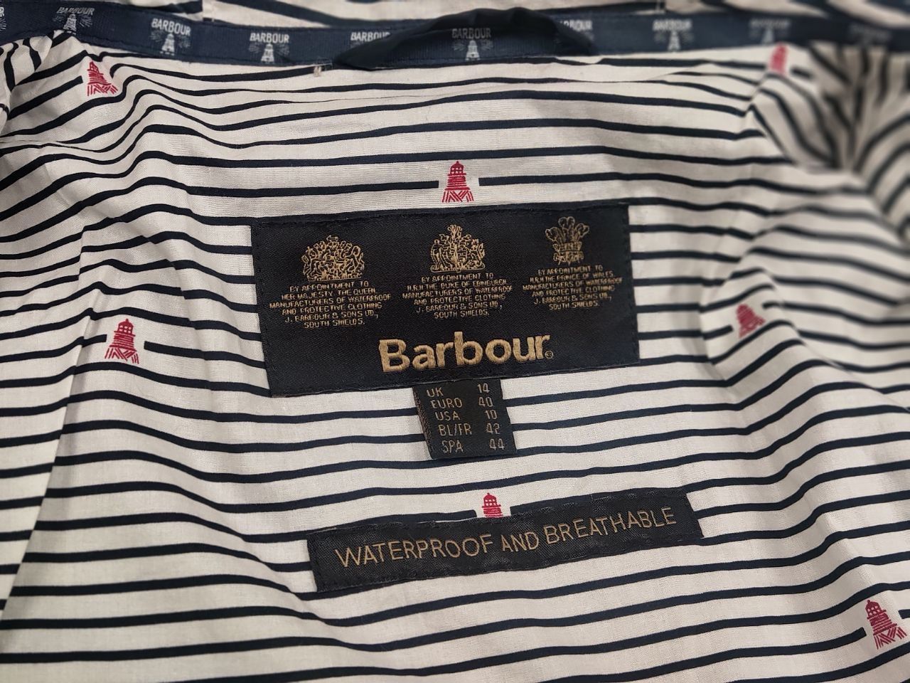 Barbour Barbour Pendeen Waterproof Womens Hoodie Zip Blue Jacket Size L / US 10 / IT 46 - 16 Thumbnail