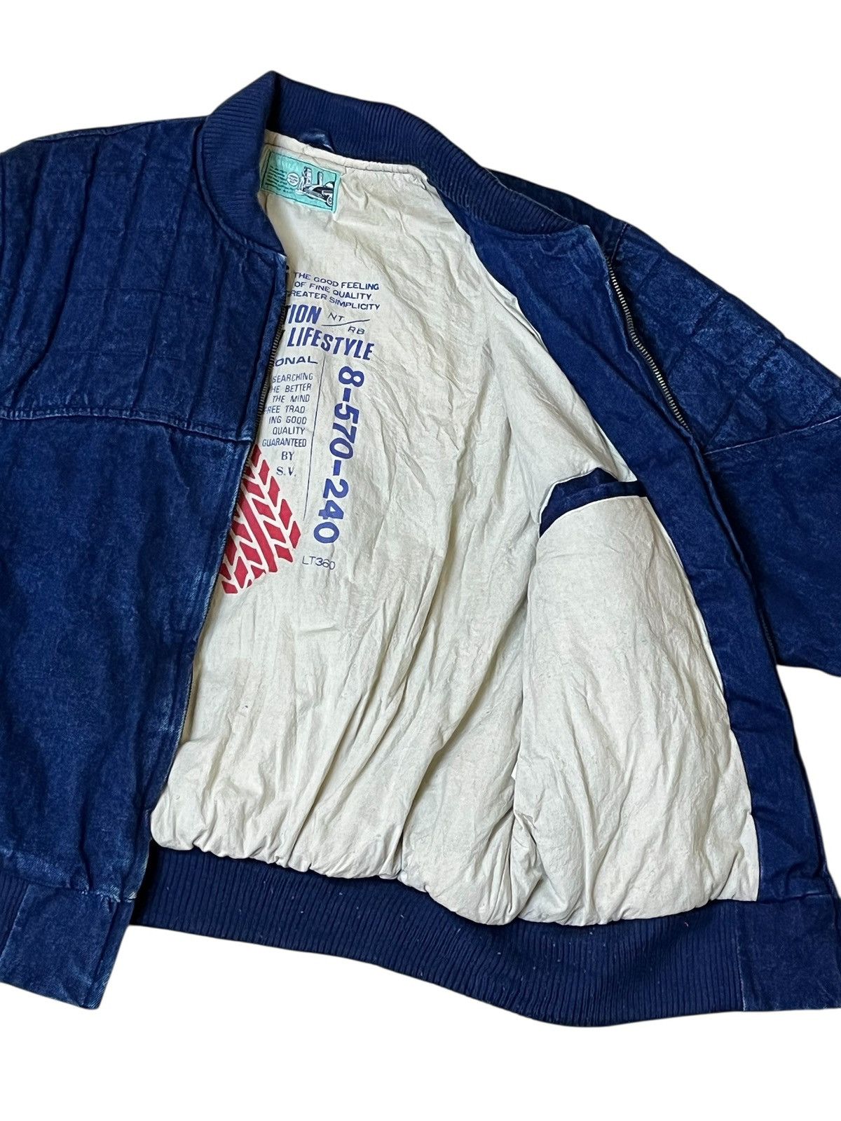 Toyo Enterprises Vintage 80s SUN VALLEY urban college boy denim bomber jacket Size US L / EU 52-54 / 3 - 4 Thumbnail