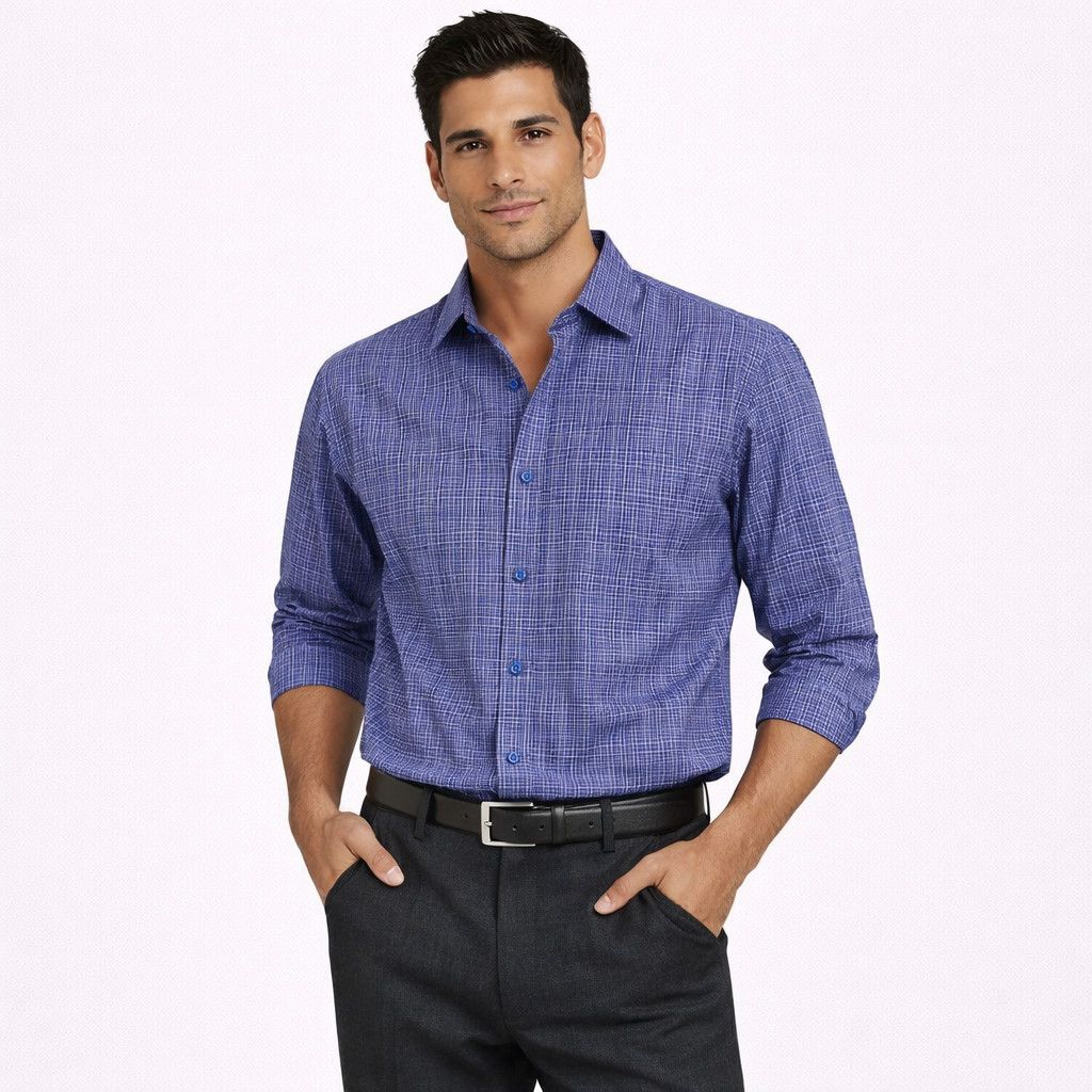 Club Room Regular Fit Checkered Long Slv Button-Up Shirt Party Preppy Size US XL / EU 56 / 4 - 1 Thumbnail