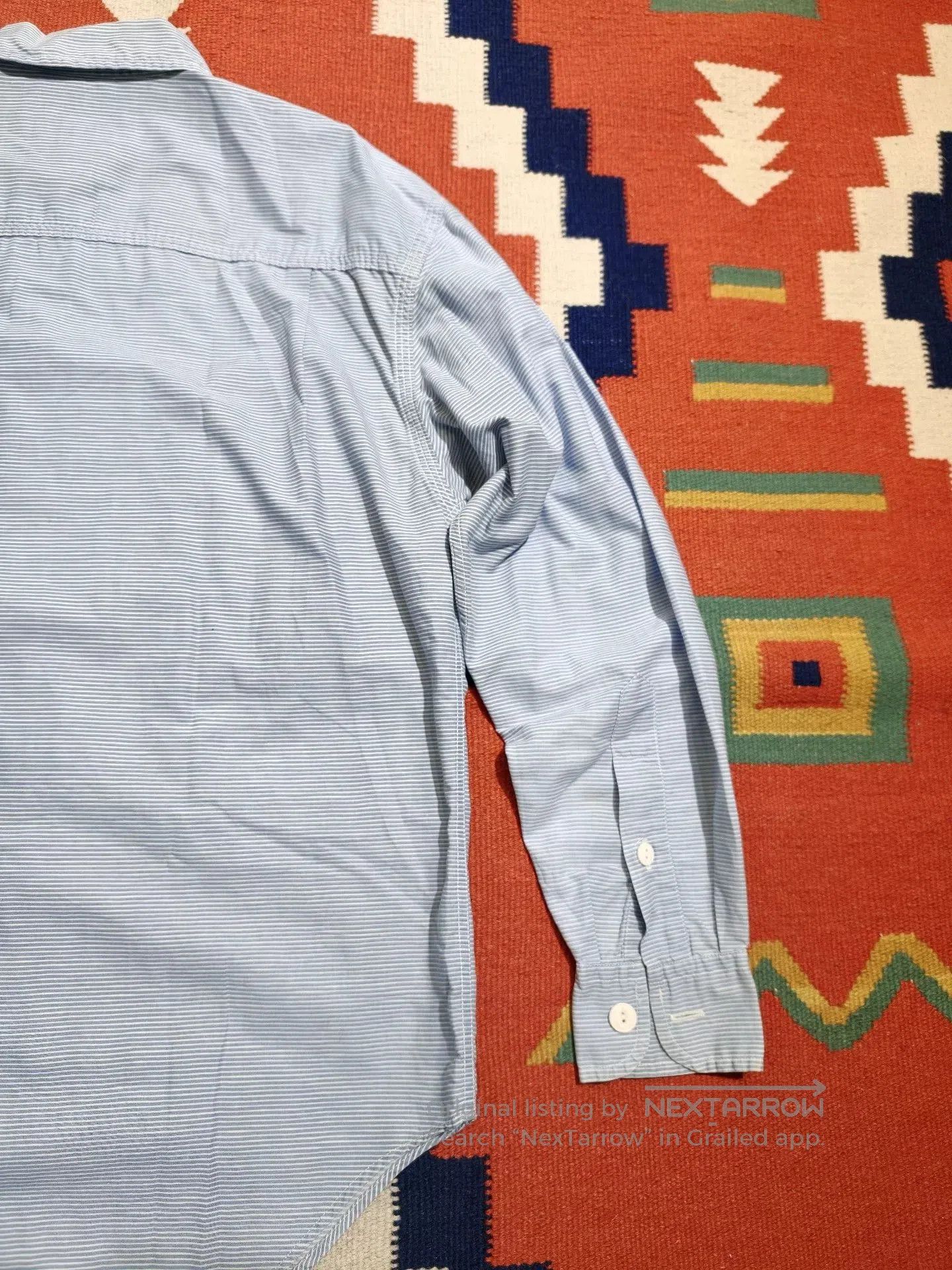 Vintage Vintage Ralph Lauren Country Navy Striped Shirt. Size US M / EU 48-50 / 2 - 7 Thumbnail