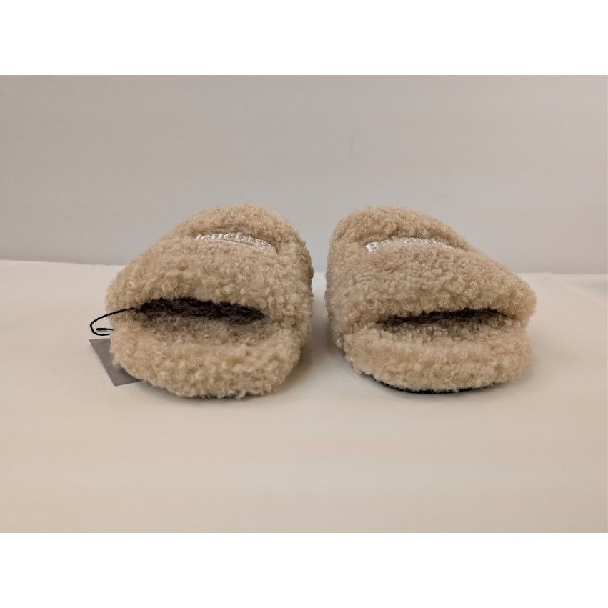 Balenciaga o1rshd1 Fake Furry Slide Slipper in Beige / White / Red Size US 11 / EU 44 - 9 Thumbnail