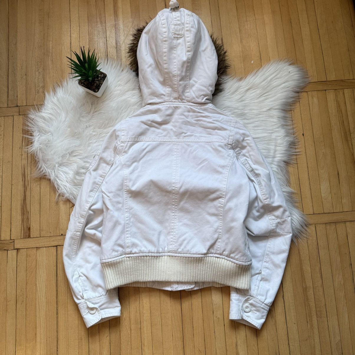 Abercrombie & Fitch 📌Crazy Abercrombie & Fitch Vintage Fur Bomber Jacket Size S / US 4 / IT 40 - 17 Thumbnail