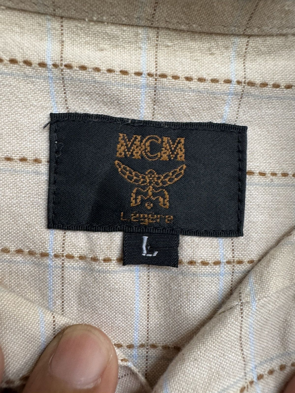 MCM VINTAGE MCM LEGERE SQUARE MOTIF SHIRT Size US L / EU 52-54 / 3 - 8 Thumbnail