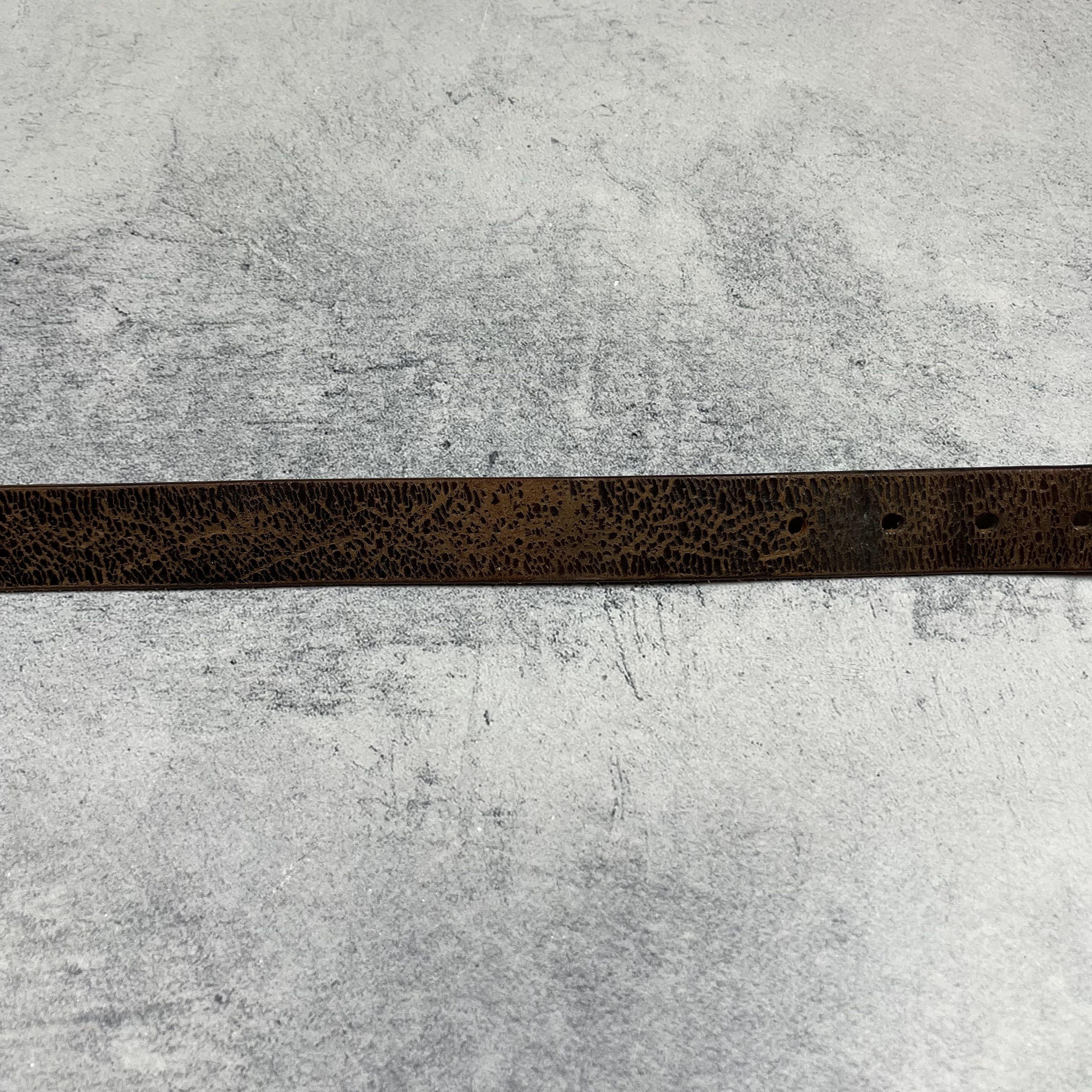Diesel Vintage Diesel Cow Leather Y2K Brown Belt 00’s Size ONE SIZE - 19 Thumbnail