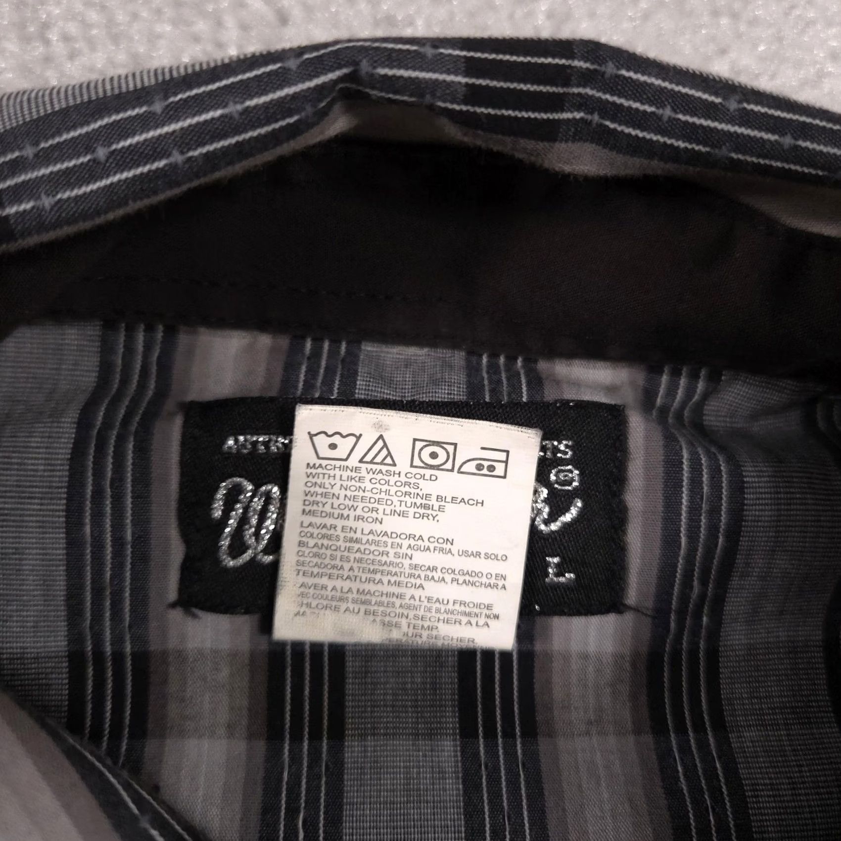 Wrangler Wrangler Shirt Mens Large Gray Black Plaid Western Snap Pearl Pockets Cowboy Size US L / EU 52-54 / 3 - 5 Thumbnail