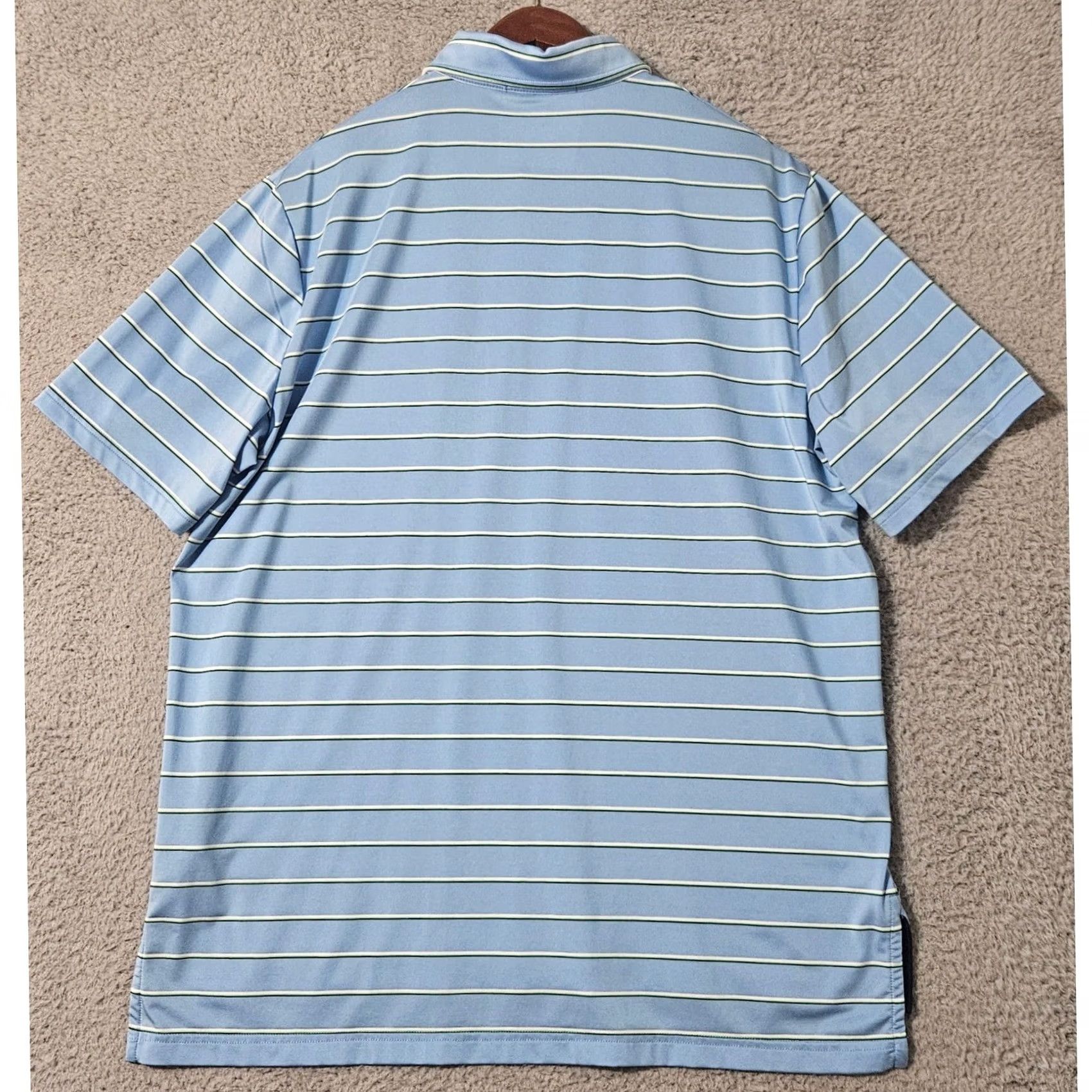 Vintage RLX Polo Shirt Mens Size Large Blue Striped Embroidered Clover 1894 Golf Size US L / EU 52-54 / 3 - 2 Thumbnail