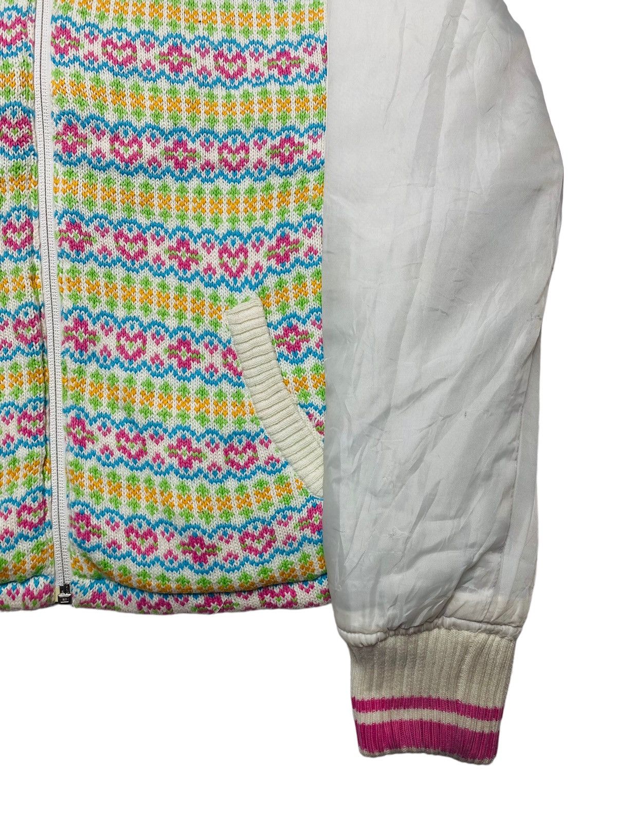 Japanese Brand 2000s Daisy Lovers Reversible Knitted Heart Vest Jacket Size US M / EU 48-50 / 2 - 6 Thumbnail