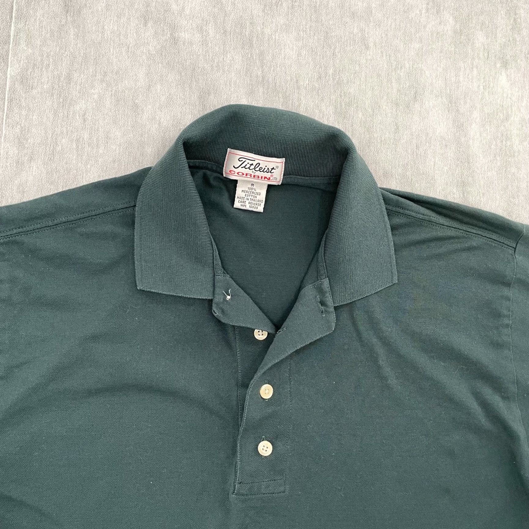Titleist VINTAGE Titleist Corbin Polo Shirt Adult Medium Green Mercerized Cotton Golf Mens M Size US M / EU 48-50 / 2 - 3 Thumbnail